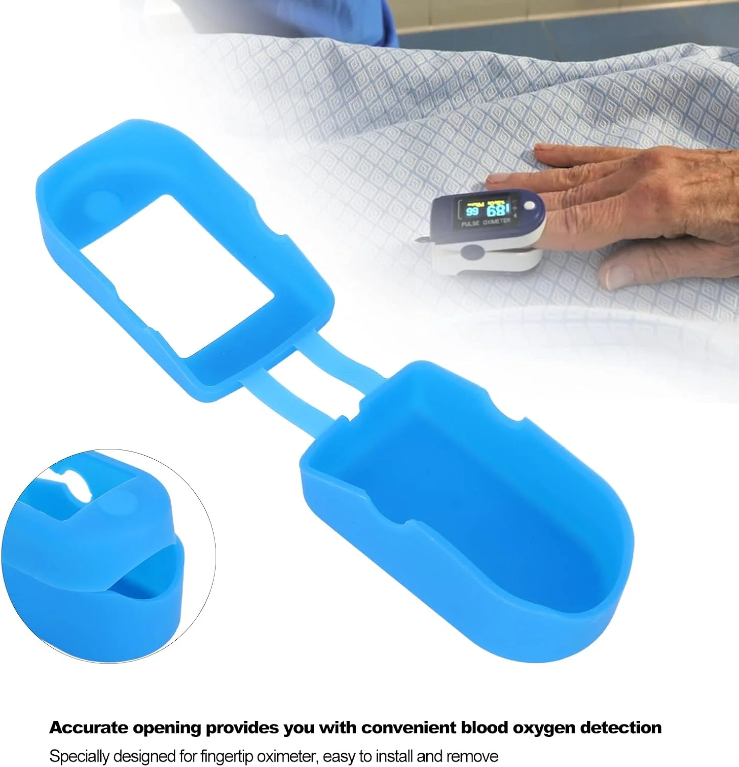 محافظ دستگاه اکسیژن خون، کاور سیلیکونی دستگاه اکسیژن خون، کاور محافظ سیلیکونی مقاوم در برابر سایش برای دستگاه انگشتی پالس اکسیمتر مناسب استفاده در منزل، محل کار و مسافرت (آبی) محافظ دستگاه اکسیژن خون، کاور سیلیکونی دستگاه اکسیژن خون، کاور محافظ سیلیکونی مقاوم در برابر سایش برای دستگاه انگشتی پالس اکسیمتر مناسب استفاده در منزل، محل کار و مسافرت (آبی)