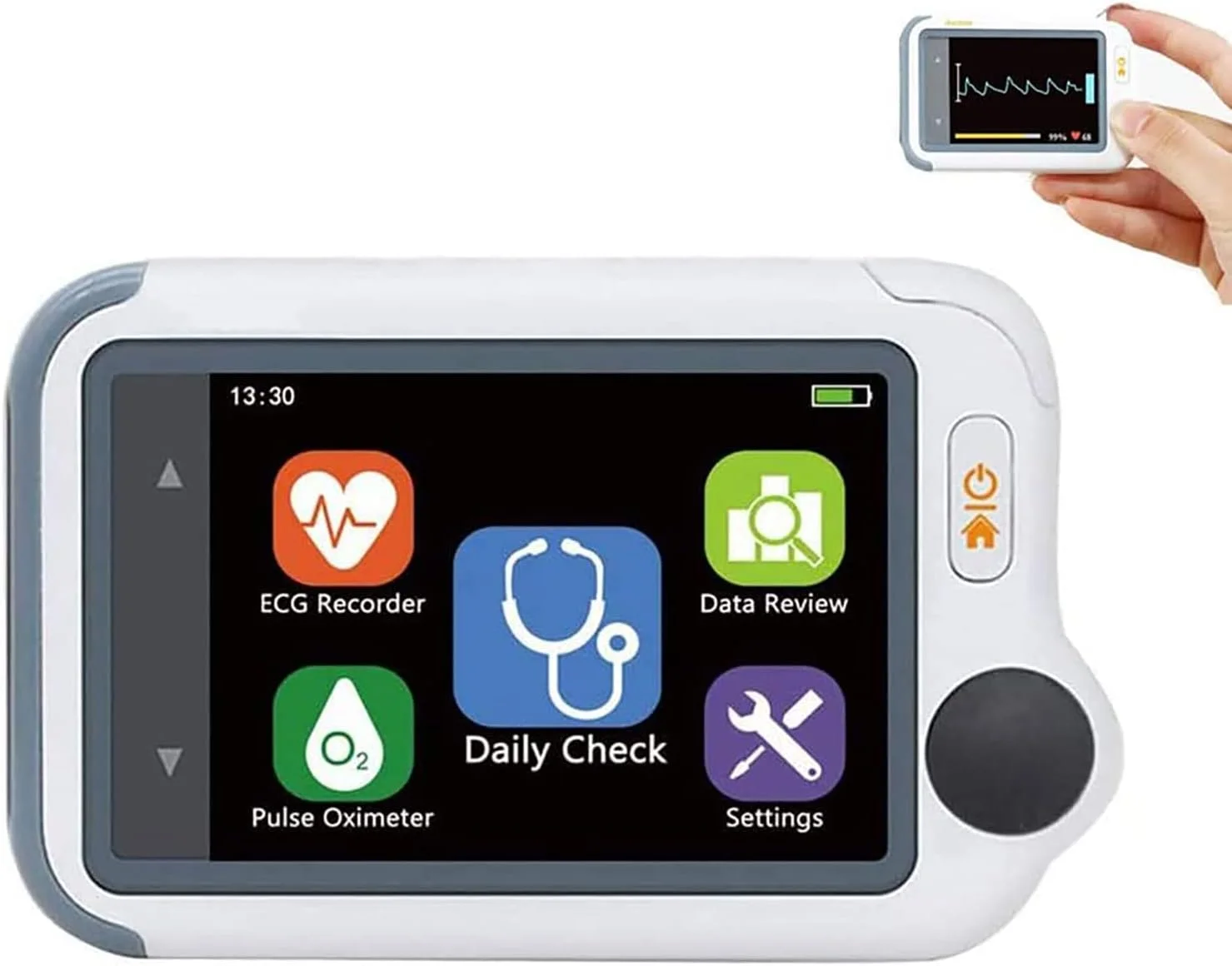 دستگاه نوار قلب قابل حمل آسان jjff، مانیتورینگ قلبی قابل حمل، مانیتور فیبریلاسیون دهلیزی بدون نیاز به سیم، پزشکی خانگی.