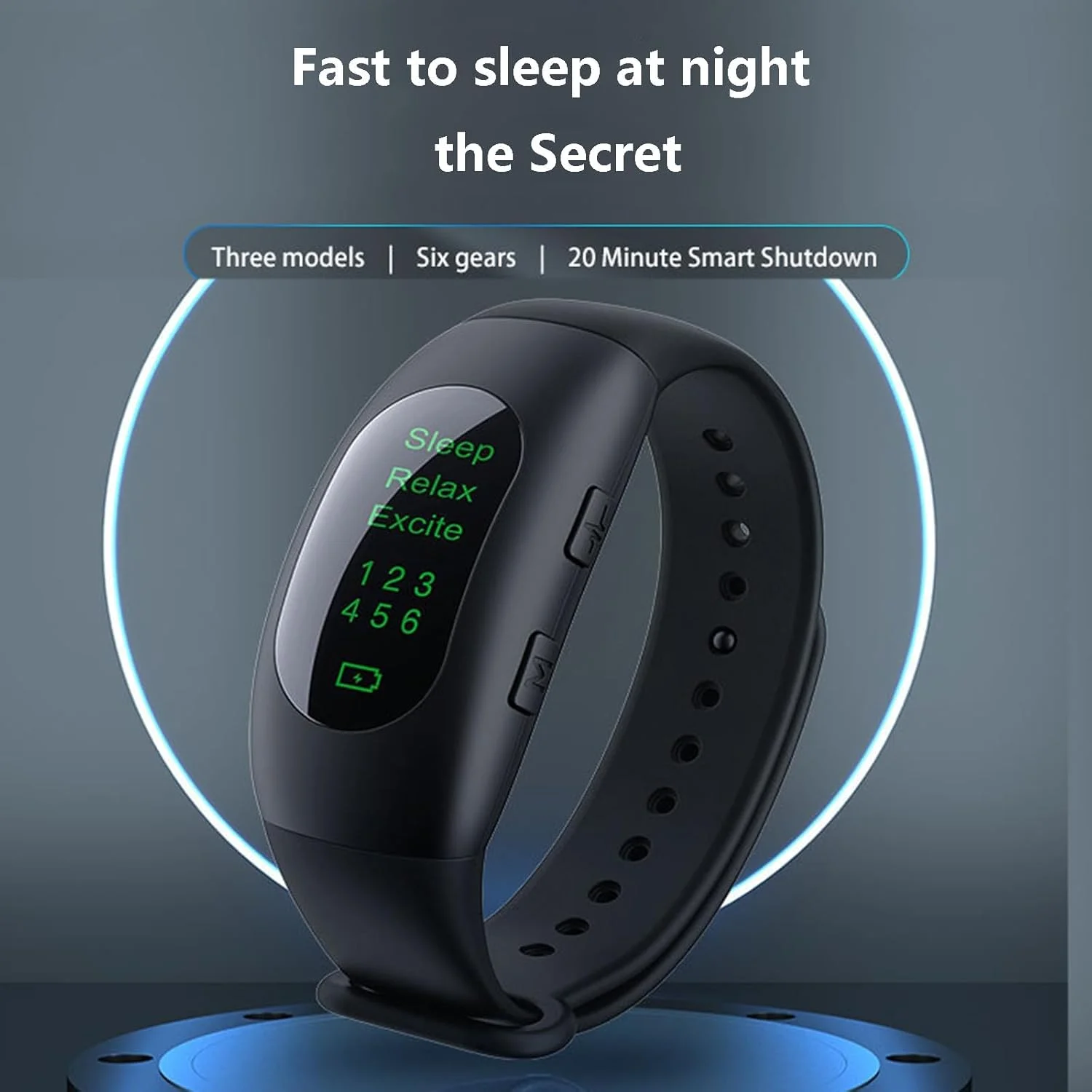 ساعت مچی کمک خواب، دستگاه قابل حمل تسکین دهنده حالت تهوع، محرک الکترود، مربی موقعیت قابل تنظیم، ساعت کمک ضد خروپف برای استفاده در منزل، افزودنی موثر در زمان خواب بدون عوارض جانبی، مشکی