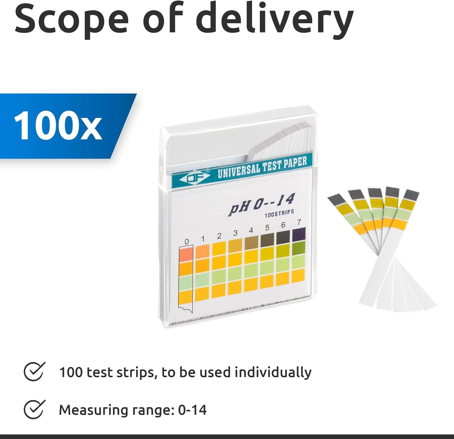 کاغذ تورنسل ECENCE، 100 عددی، محدوده اندازه گیری 0-14، کاغذ شناساگر عمومی، تست اسیدیته برای آکواریوم و آب آشامیدنی