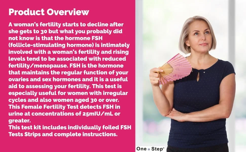 نوار تست باروری بانوان، بسته 5 عددی، دوران پیش از یائسگی، کیت تست یائسگی، تست FSH ادرار خانگی نوار تست باروری بانوان، بسته 5 عددی، دوران پیش از یائسگی، کیت تست یائسگی، تست FSH ادرار خانگی