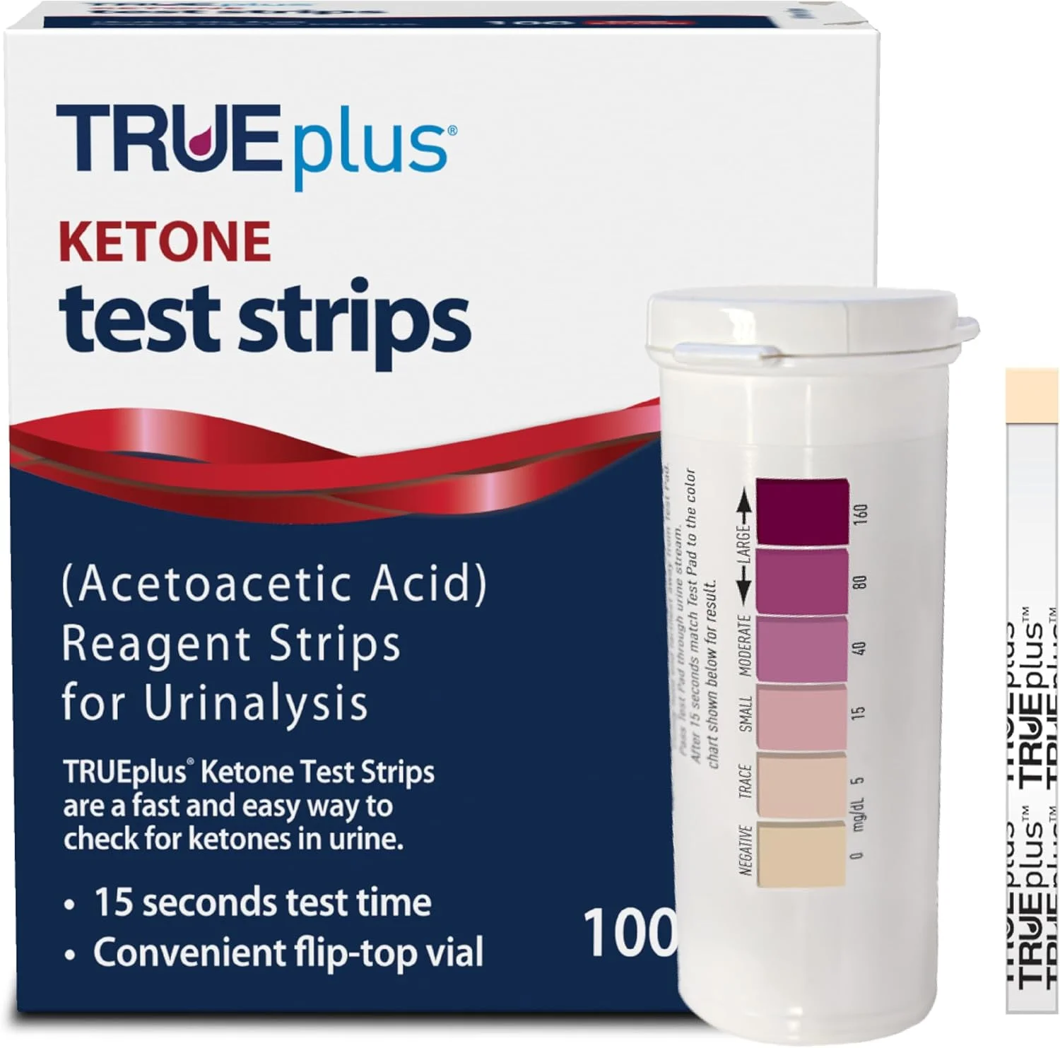 نوارهای تست کتون TRUEplus® - ایده آل برای رژیم گیرندگان کم کربوهیدرات - ساخت ایالات متحده آمریکا - نوارهای تست ادرار (100 عدد) نوارهای تست کتون TRUEplus® - ایده آل برای رژیم گیرندگان کم کربوهیدرات - ساخت ایالات متحده آمریکا - نوارهای تست ادرار (100 عدد)