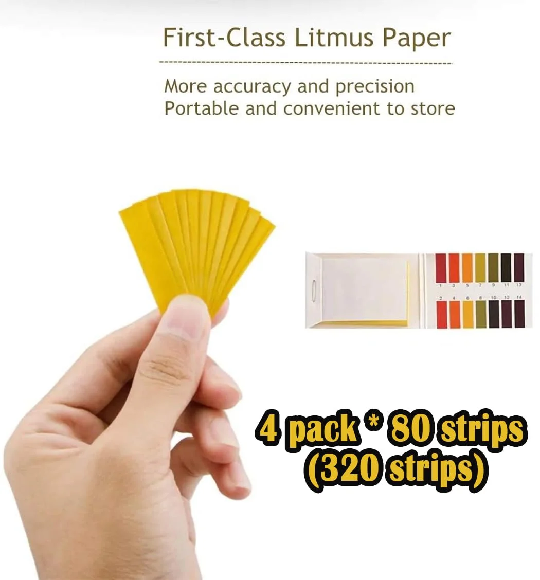نوار تست PH لیتموس MRTURK REVHQ، 320 نوار، کاغذ تست PH حرفه ای و جهانی 1-14، برای آموزش، دانش آموز، آزمایش شیمی، بزاق، ادرار، آب، خاک و نظارت بر PH رژیم غذایی نوار تست PH لیتموس MRTURK REVHQ، 320 نوار، کاغذ تست PH حرفه ای و جهانی 1-14، برای آموزش، دانش آموز، آزمایش شیمی، بزاق، ادرار، آب، خاک و نظارت بر PH رژیم غذایی