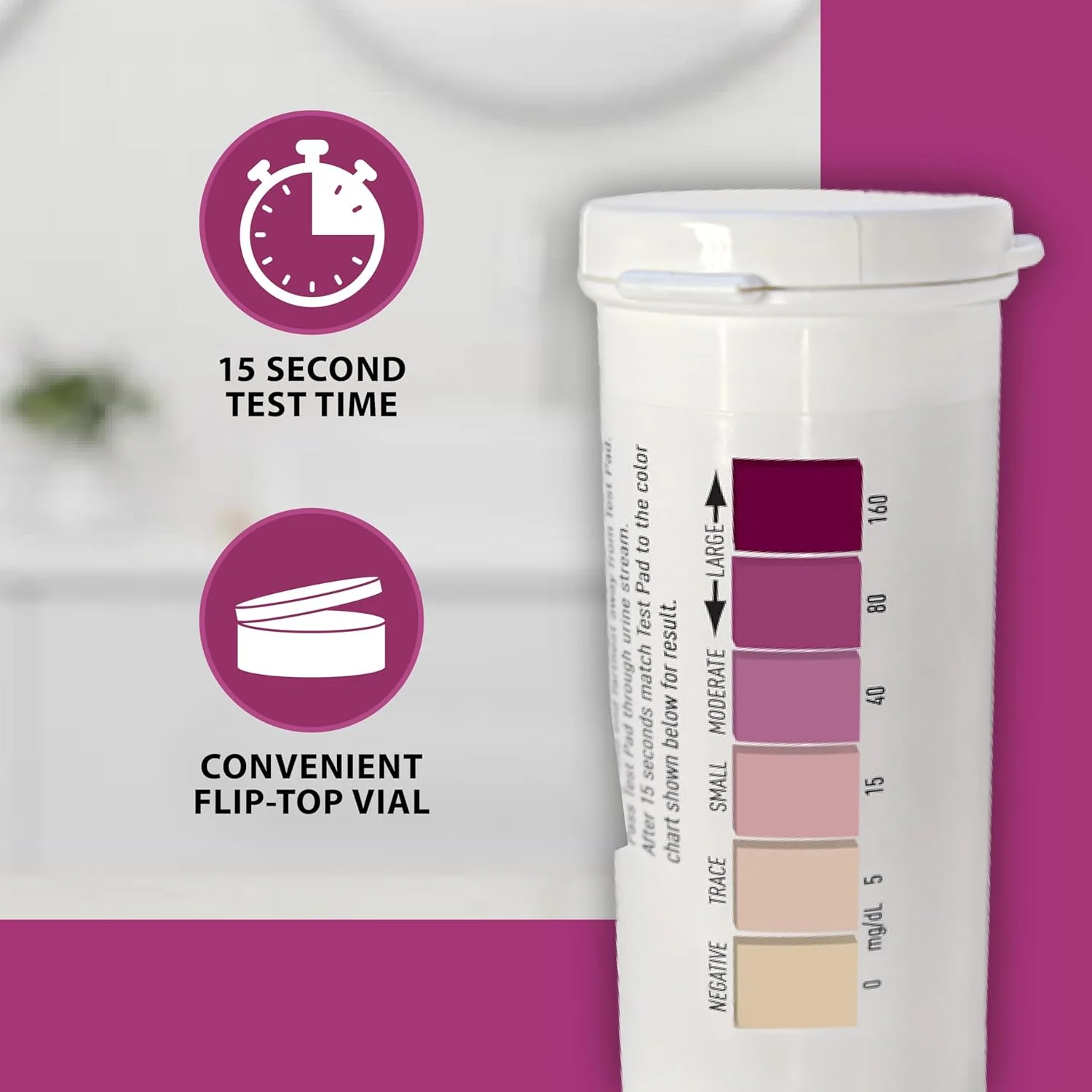 نوارهای تست کتون TRUEplus® - ایده آل برای رژیم گیرندگان کم کربوهیدرات - ساخت ایالات متحده آمریکا - نوارهای تست ادرار (100 عدد)