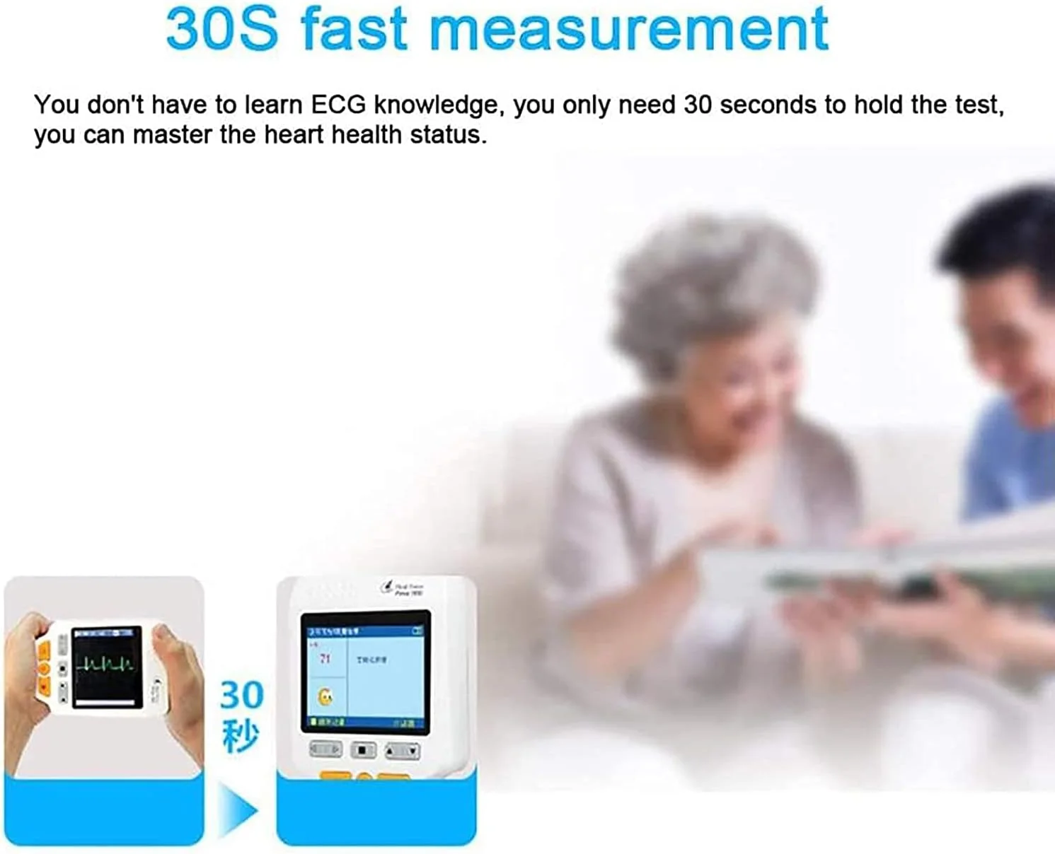 دستگاه نوار قلب قابل حمل jjff، مانیتور ضربان قلب، الکتروکاردیوگرام دستی LCD، آشکارساز پویایی قلب، مانیتورینگ 24 ساعته ضربان قلب در خانه. دستگاه نوار قلب قابل حمل jjff، مانیتور ضربان قلب، الکتروکاردیوگرام دستی LCD، آشکارساز پویایی قلب، مانیتورینگ 24 ساعته ضربان قلب در خانه.