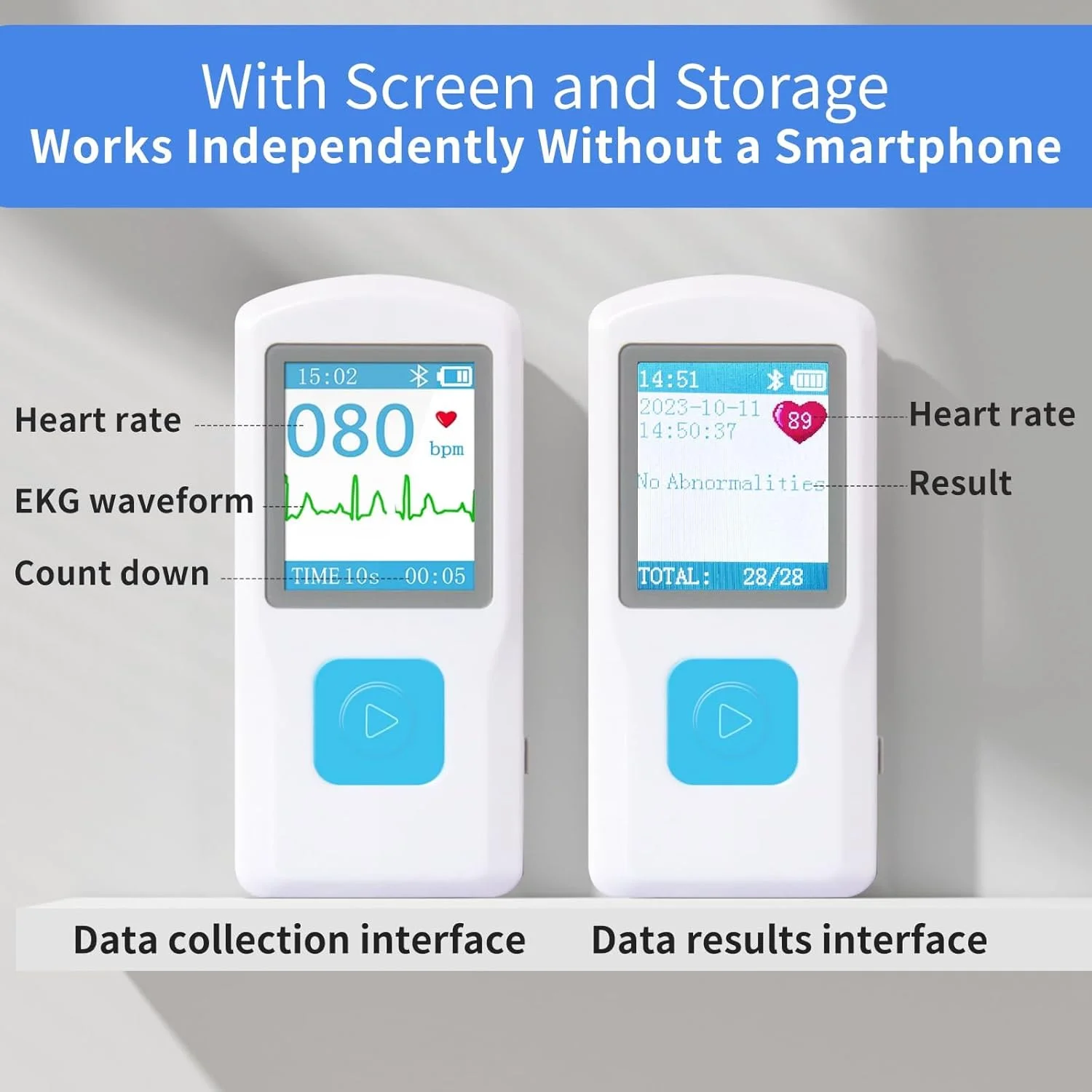 دستگاه مانیتورینگ نوار قلب، مانیتور ضربان قلب شخصی با صفحه نمایش LCD و حافظه، مانیتور نوار قلب قابل حمل سازگار با کامپیوتر و تلفن هوشمند، نتایج فوری در 30 ثانیه دستگاه مانیتورینگ نوار قلب، مانیتور ضربان قلب شخصی با صفحه نمایش LCD و حافظه، مانیتور نوار قلب قابل حمل سازگار با کامپیوتر و تلفن هوشمند، نتایج فوری در 30 ثانیه