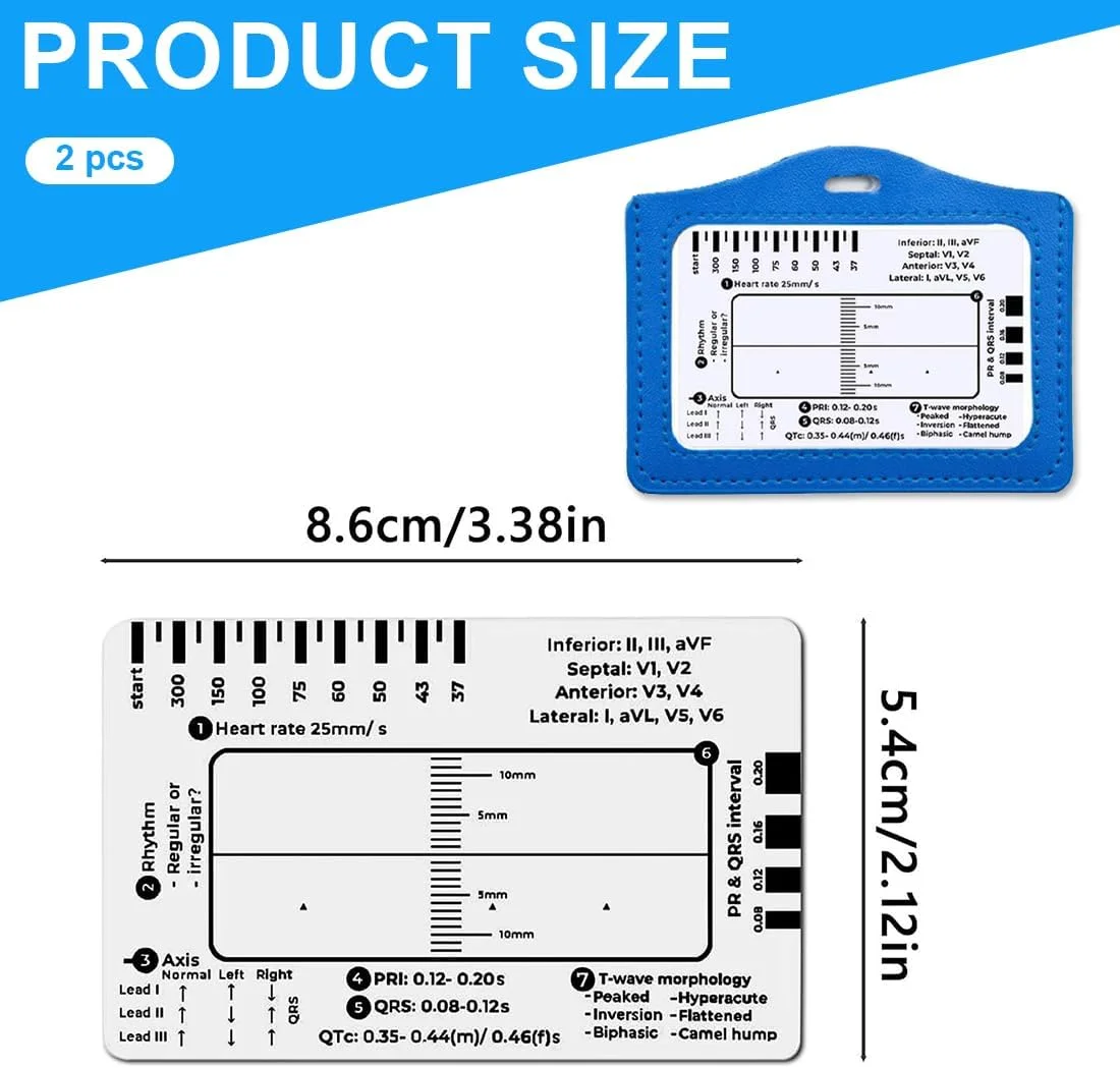 خط کش نوار قلب دو عددی، خط کش پلاستیکی، ابزار اندازه گیری، ابزار اندازه گیری نوار قلب شفاف، ابزار ارزیابی نوار قلب قابل حمل، کارت نوار قلب، خط کش نوار قلب با حمل آسان، طرح متنوع، چند رنگ، A
