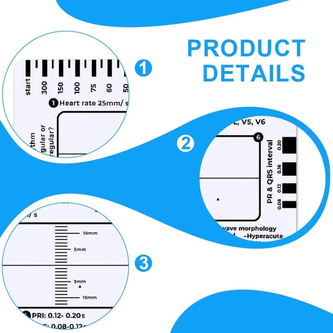خط کش نوار قلب دو عددی، خط کش پلاستیکی، ابزار اندازه گیری، ابزار اندازه گیری نوار قلب شفاف، ابزار ارزیابی نوار قلب قابل حمل، کارت نوار قلب، خط کش نوار قلب با حمل آسان، طرح متنوع، چند رنگ، A