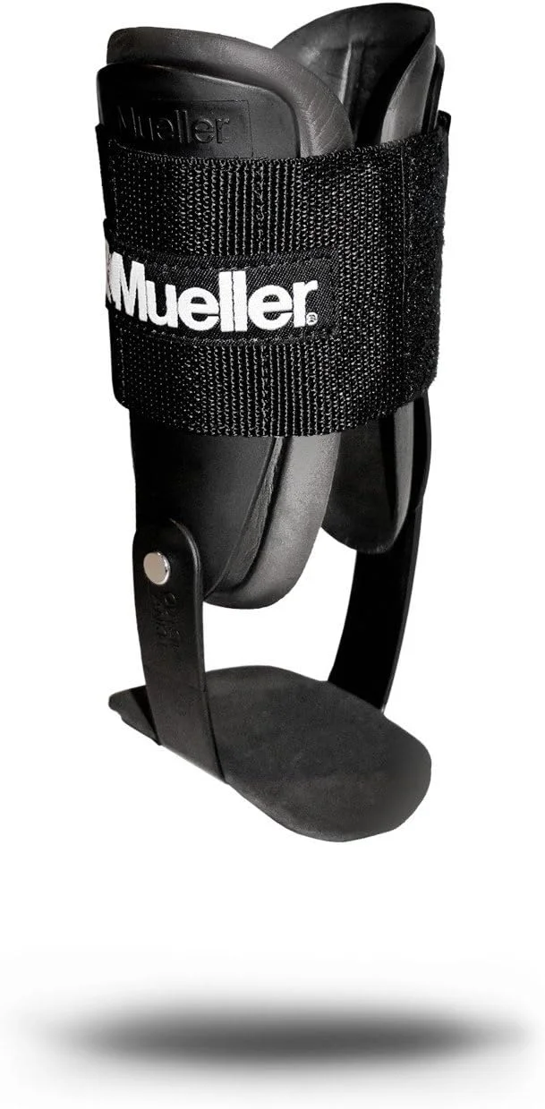 مچ بند ورزشی سبک MUELLER، پشتیبانی از مچ پا برای تسکین درد برای مردان و زنان، ایده آل برای رگ به رگ شدن، کشیدگی، آرتروز، مشکی، سایز آزاد