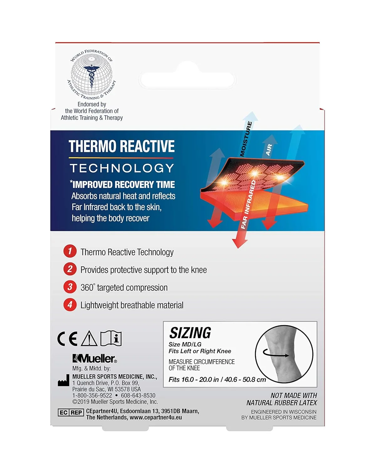 زانوبند کشی چهار طرفه مولر سایز متوسط/بزرگ 64429 زانوبند کشی چهار طرفه مولر سایز متوسط/بزرگ 64429