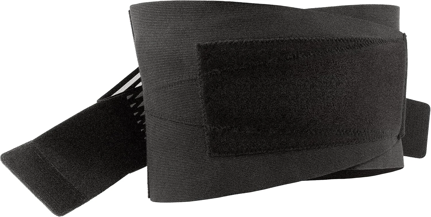 کمربند طبی کمر مولر اسپورتس مدیسین 4 در 1، مناسب برای مردان و زنان، کمربند قابل تنظیم برای کمر، تسکین درد ناشی از کوفتگی، خستگی یا آسیب دیدگی، مشکی، سایز کوچک