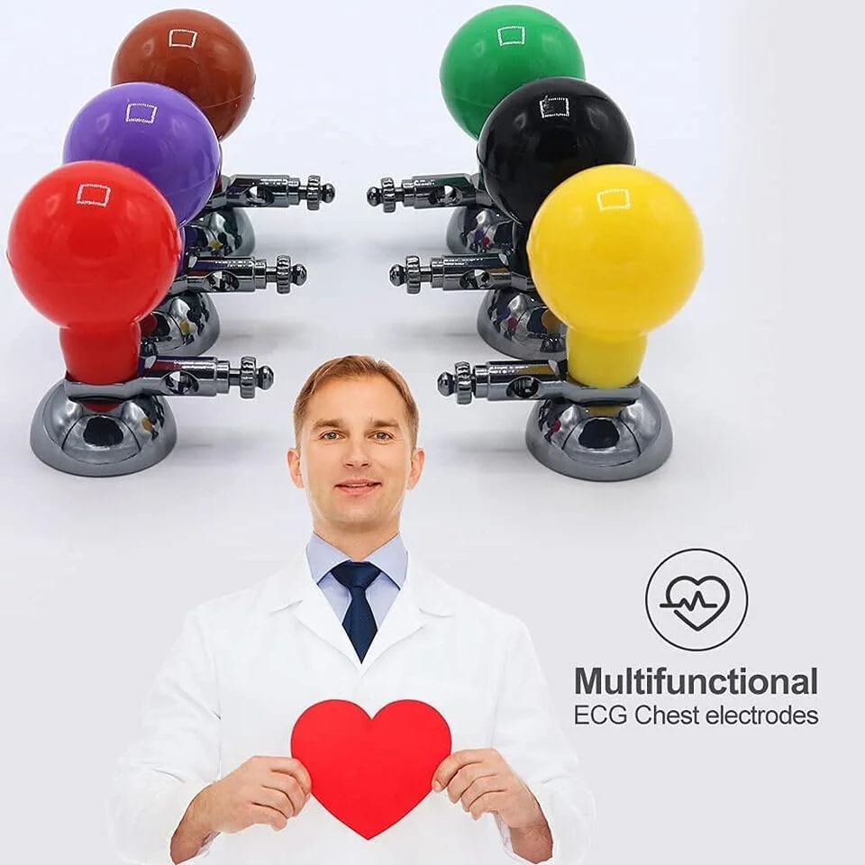 الکترودهای مکشی قفسه سینه بزرگسال نوار قلب برای دستگاه نوار قلب (مجموعه 6 عددی)