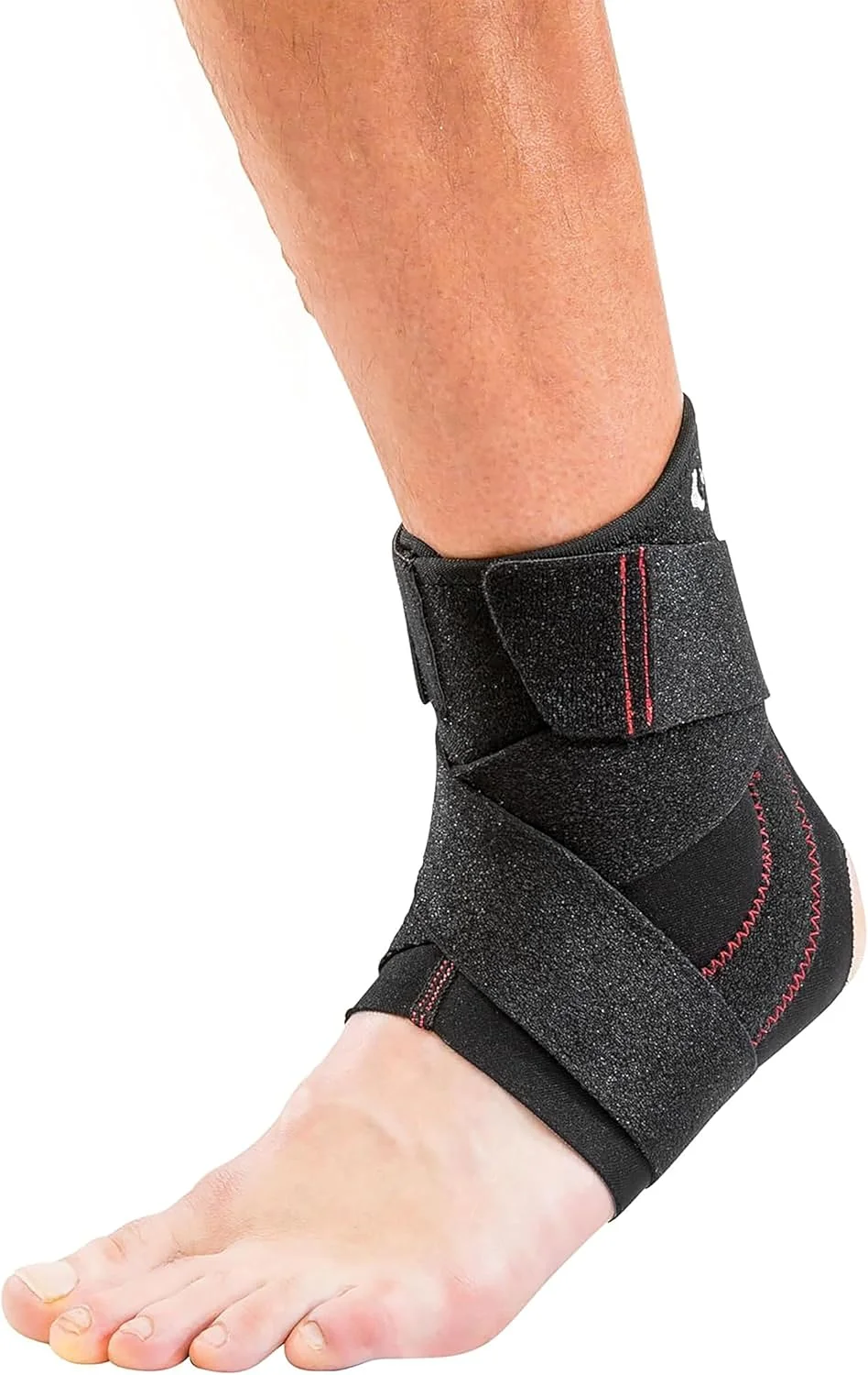 تثبیت کننده مچ پا قابل تنظیم MUELLER Sports Medicine، پشتیبانی مچ پا برای مچ پای رگ به رگ شده، کشیده شده راست یا چپ، مردان و زنان، مشکی، سایز مناسب برای اکثر افراد