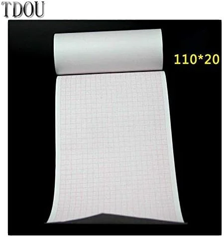 رول کاغذ حرارتی نوار قلب 110mm20M برای دستگاه نوار قلب دیجیتال 12 لید 3/6 کاناله ECG600G کاغذ عایق
