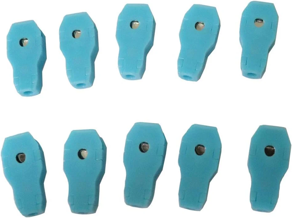 گیره الکترود چند منظوره نوار قلب، قرمز، برای سایزهای 3.0/4.0/اتصال دکمه ای/گیره ای/زبانه ای. 10 عدد در بسته. (آبی)