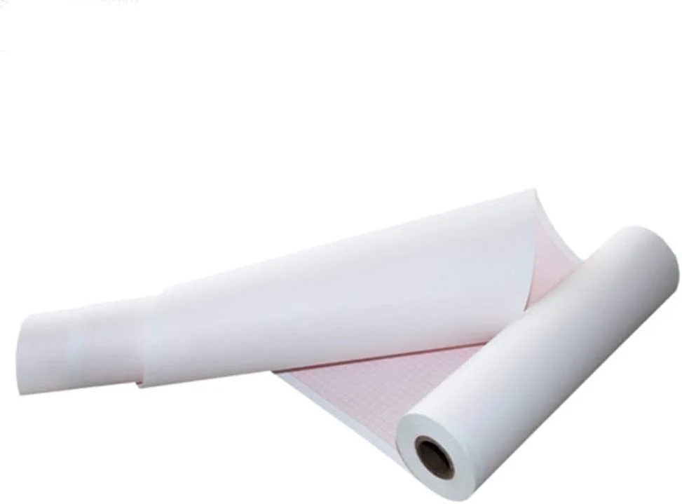 ۱۰ رول کاغذ چاپ نوار قلب ۸۰mm*۲۰m، کاغذ حرارتی نمودار ثبت نوار قلب برای دستگاه نوار قلب ۳ کاناله و مانیتور بیمار، مناسب ECG300G