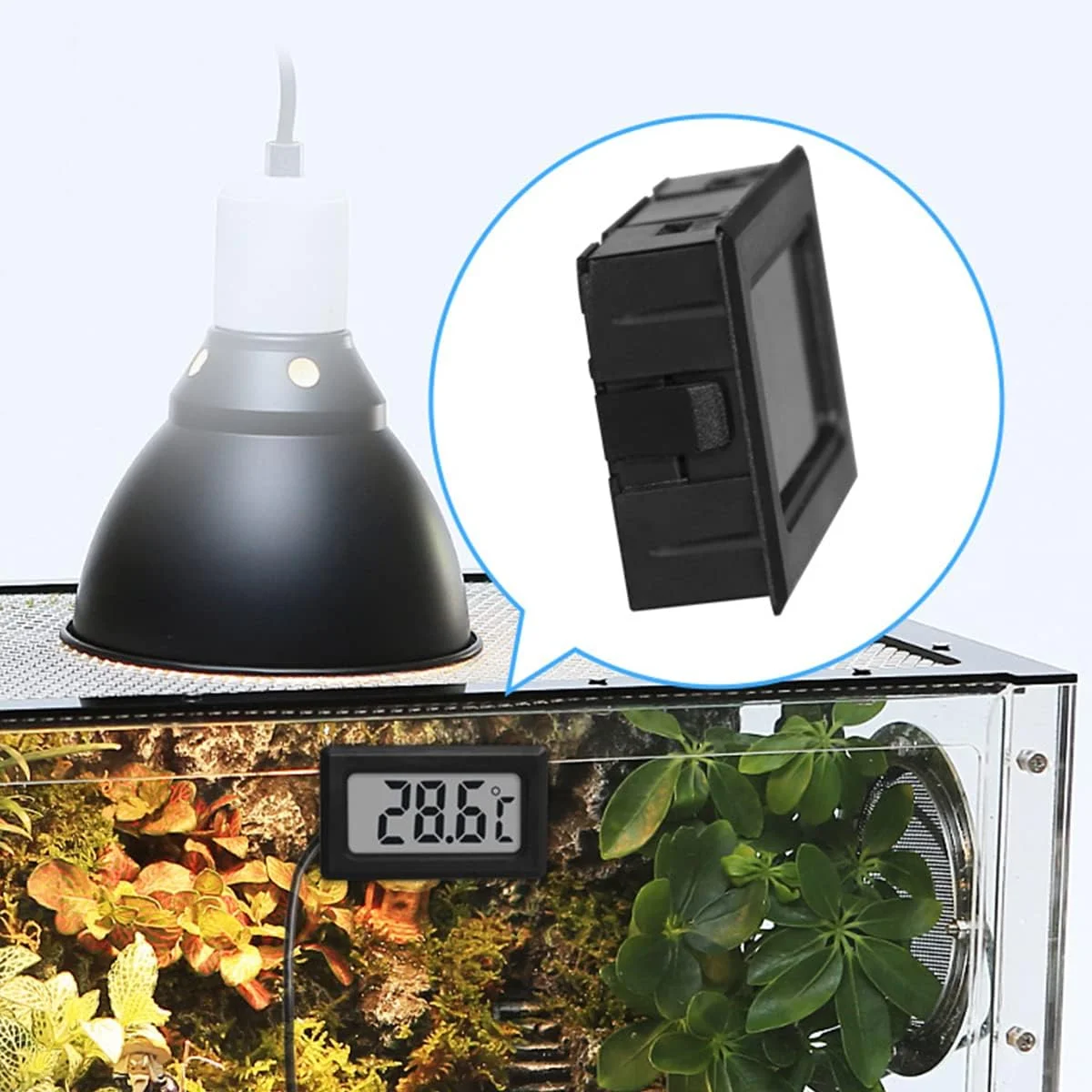 دماسنج دیجیتال ال سی دی IBAMA با پروب خارجی برای یخچال، فریزر و آکواریوم - 3 عددی مدل THERMOM01-3P