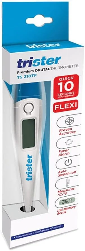 دماسنج دیجیتال تریستر با نوک انعطاف پذیر، 10 ثانیه: مدل TS-210TF دماسنج دیجیتال تریستر با نوک انعطاف پذیر، 10 ثانیه: مدل TS-210TF