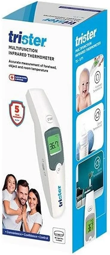 ترمومتر چندکاره مادون قرمز تریستر مدل TS-1/T1 - حالت های اندازه گیری بدن و سطح بدون تماس، حافظه 30 خوانش، قابل تغییر بین سانتیگراد/فارنهایت، نشانگر تب ترمومتر چندکاره مادون قرمز تریستر مدل TS-1/T1 - حالت های اندازه گیری بدن و سطح بدون تماس، حافظه 30 خوانش، قابل تغییر بین سانتیگراد/فارنهایت، نشانگر تب