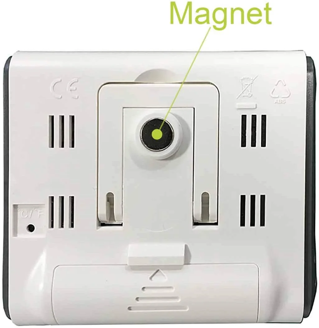 دماسنج و رطوبت سنج دیجیتال LCD با نمایشگر دما، رطوبت و ساعت دماسنج و رطوبت سنج دیجیتال LCD با نمایشگر دما، رطوبت و ساعت