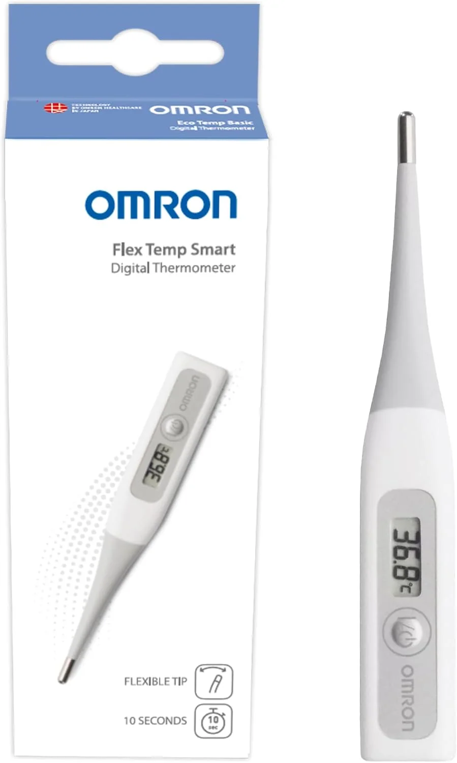 دماسنج دیجیتال هوشمند امرون فلکس تمپ، اندازه گیری 3 در 1، نتایج سریع 10 ثانیه ای سانتیگراد فارنهایت، دماسنج های مقاوم در برابر آب با نوک گرد برای نوزادان، کودکان و بزرگسالان دماسنج دیجیتال هوشمند امرون فلکس تمپ، اندازه گیری 3 در 1، نتایج سریع 10 ثانیه ای سانتیگراد فارنهایت، دماسنج های مقاوم در برابر آب با نوک گرد برای نوزادان، کودکان و بزرگسالان
