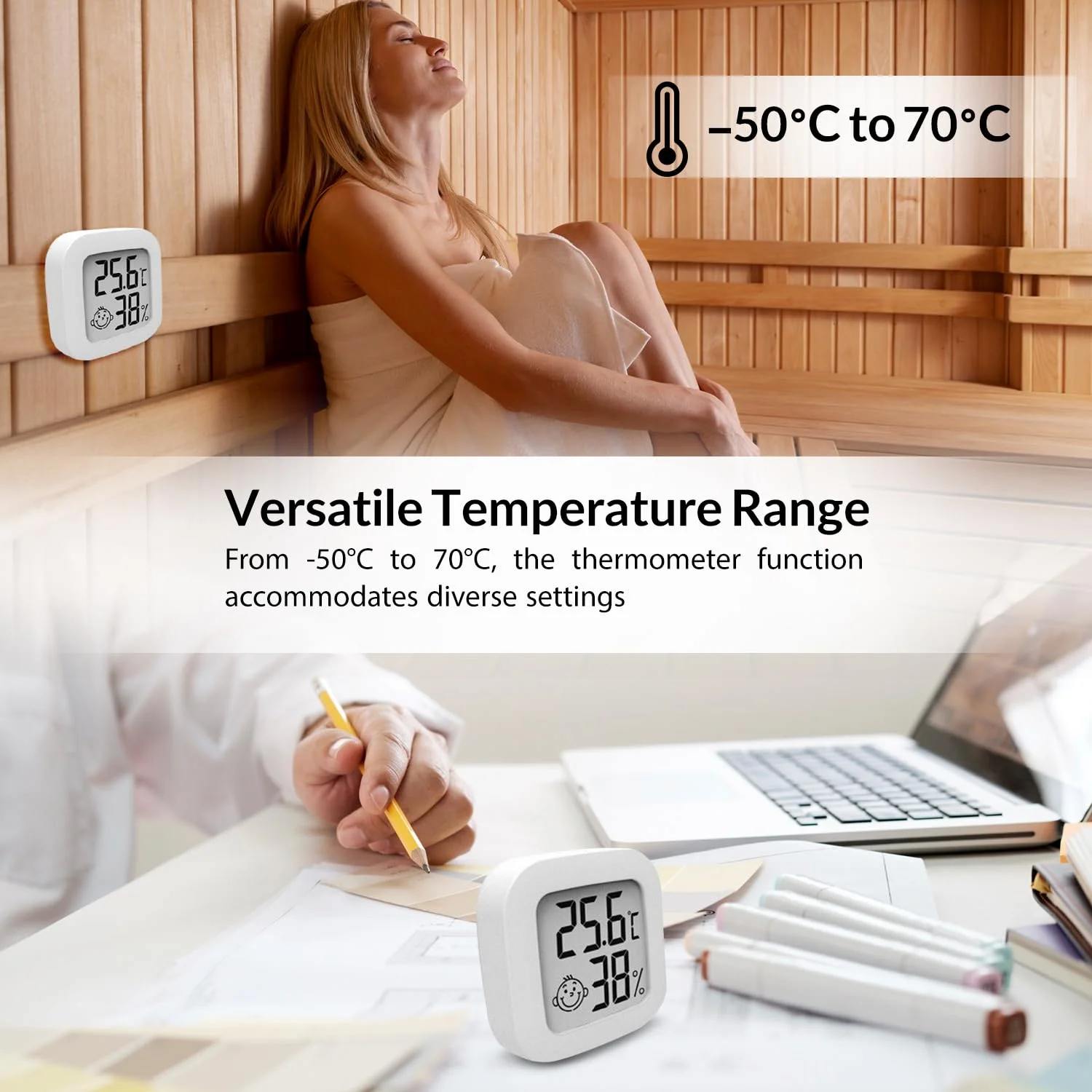 دماسنج و رطوبت سنج اتاق LEVADA PLUS - مینی دماسنج و رطوبت سنج دیجیتال با نمایشگر - برای داخل خانه، منزل، دفتر، اتاق کودک (بسته 4 عددی) دماسنج و رطوبت سنج اتاق LEVADA PLUS - مینی دماسنج و رطوبت سنج دیجیتال با نمایشگر - برای داخل خانه، منزل، دفتر، اتاق کودک (بسته 4 عددی)