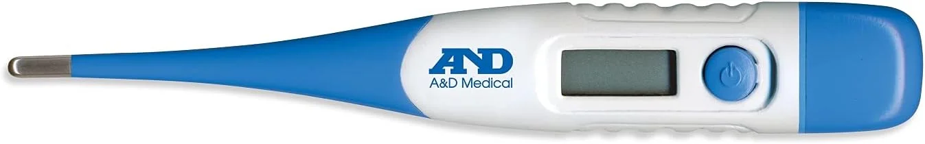دماسنج دیجیتال با نوک انعطاف پذیر A&D Medical، سفید و آبی - UT-113 دماسنج دیجیتال با نوک انعطاف پذیر A&D Medical، سفید و آبی - UT-113