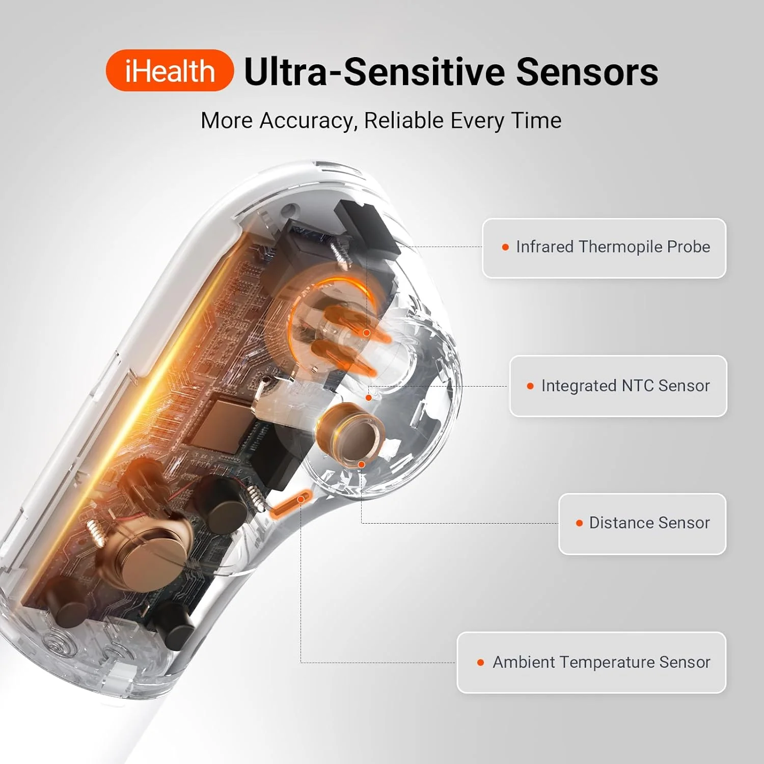 دماسنج پیشانی بدون تماس iHealth، دماسنج مادون قرمز دیجیتال برای بزرگسالان و کودکان، دماسنج کودک بدون تماس، 3 حسگر فوق حساس، ارقام LED بزرگ، بازخورد لرزش بی صدا، بدون تماس دماسنج پیشانی بدون تماس iHealth، دماسنج مادون قرمز دیجیتال برای بزرگسالان و کودکان، دماسنج کودک بدون تماس، 3 حسگر فوق حساس، ارقام LED بزرگ، بازخورد لرزش بی صدا، بدون تماس