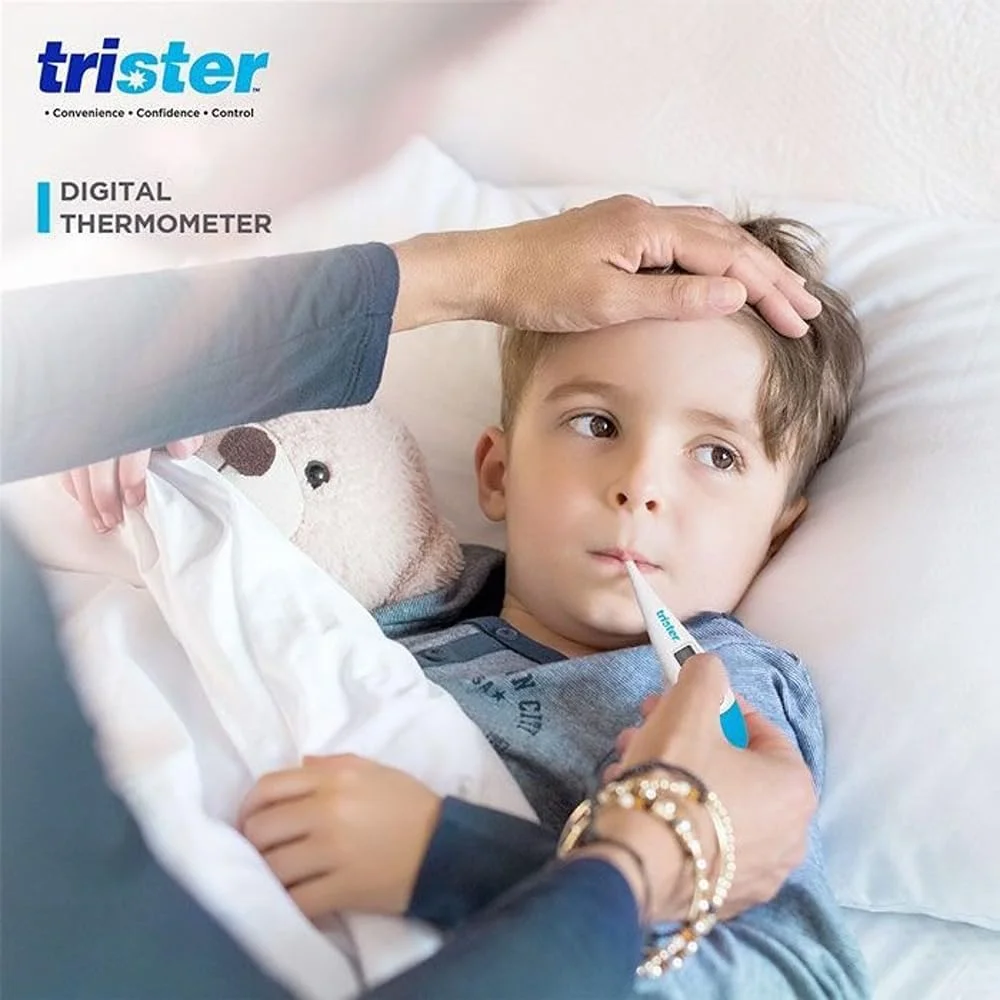 دماسنج دیجیتال تریستر مدل TS-220TR با نوک سخت - اندازه گیری سریع ده ثانیه ای دهانی/زیر بغل/مقعدی، هشدار تب، خاموش شدن خودکار، نمایش °C/°F، حافظه آخرین خوانده شده دماسنج دیجیتال تریستر مدل TS-220TR با نوک سخت - اندازه گیری سریع ده ثانیه ای دهانی/زیر بغل/مقعدی، هشدار تب، خاموش شدن خودکار، نمایش °C/°F، حافظه آخرین خوانده شده