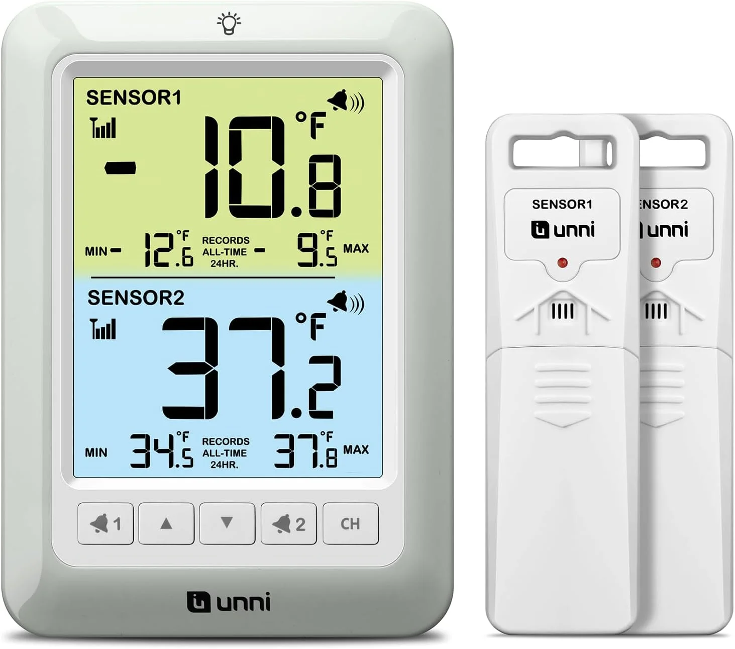 دماسنج یخچال با آلارم، دماسنج دیجیتال بی سیم فریزر و یخچال، ثبت حداکثر و حداقل دما با گزینه های مغناطیسی و پایه برای رستوران خانگی دماسنج یخچال با آلارم، دماسنج دیجیتال بی سیم فریزر و یخچال، ثبت حداکثر و حداقل دما با گزینه های مغناطیسی و پایه برای رستوران خانگی