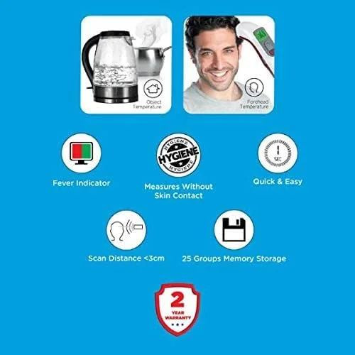 دماسنج پیشانی و مادون قرمز دو حالته تریستر (TS-236TFO) حالت های پیشانی و سطح، 25 حافظه، نشانگر تب، غیر تماسی، خاموش شدن خودکار، 2 ساله دماسنج پیشانی و مادون قرمز دو حالته تریستر (TS-236TFO) حالت های پیشانی و سطح، 25 حافظه، نشانگر تب، غیر تماسی، خاموش شدن خودکار، 2 ساله