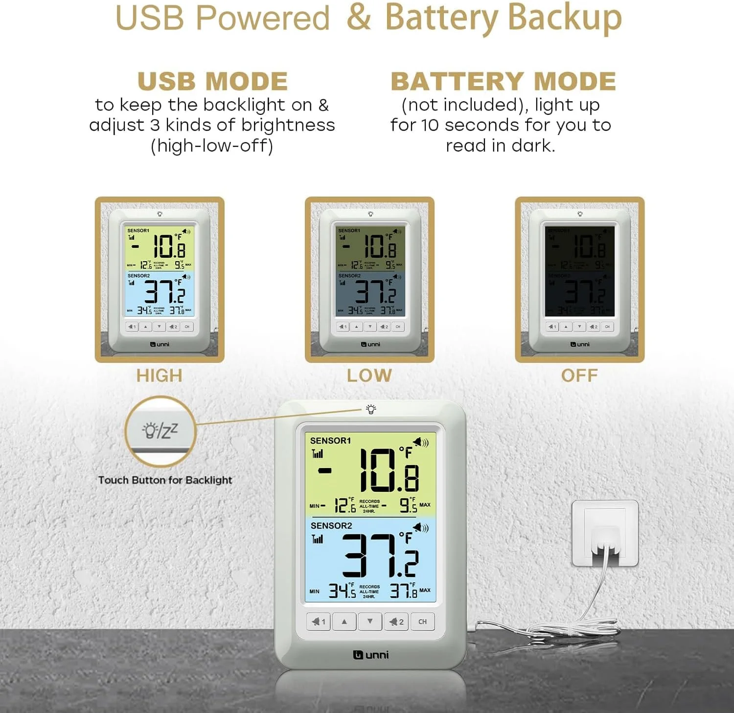 دماسنج یخچال با آلارم، دماسنج دیجیتال بی سیم فریزر و یخچال، ثبت حداکثر و حداقل دما با گزینه های مغناطیسی و پایه برای رستوران خانگی دماسنج یخچال با آلارم، دماسنج دیجیتال بی سیم فریزر و یخچال، ثبت حداکثر و حداقل دما با گزینه های مغناطیسی و پایه برای رستوران خانگی