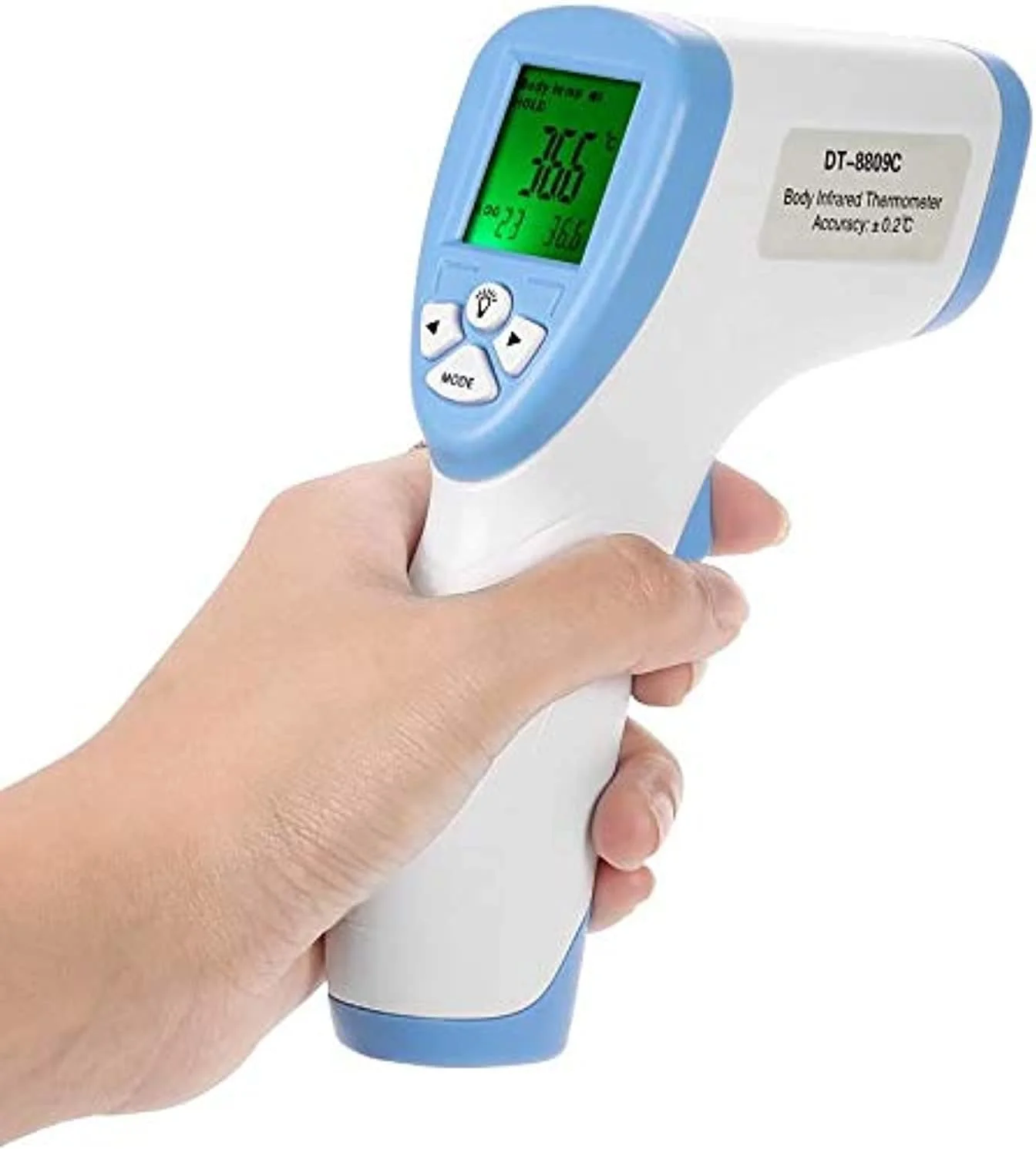 ترمومتر مادون قرمز دیجیتال LCD بدون تماس Mumoo Bear، اندازه گیری دمای سطح بدن و پیشانی با قابلیت نگهداری داده ترمومتر مادون قرمز دیجیتال LCD بدون تماس Mumoo Bear، اندازه گیری دمای سطح بدن و پیشانی با قابلیت نگهداری داده