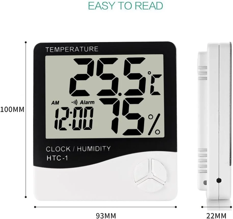 دماسنج و رطوبت سنج دیجیتال LCD سفید رنگ ROYAL POLAR مناسب منزل، اداره، داخل و خارج با قابلیت نمایش ساعت و سنسور تشخیص بدن (مدل A) دماسنج و رطوبت سنج دیجیتال LCD سفید رنگ ROYAL POLAR مناسب منزل، اداره، داخل و خارج با قابلیت نمایش ساعت و سنسور تشخیص بدن (مدل A)
