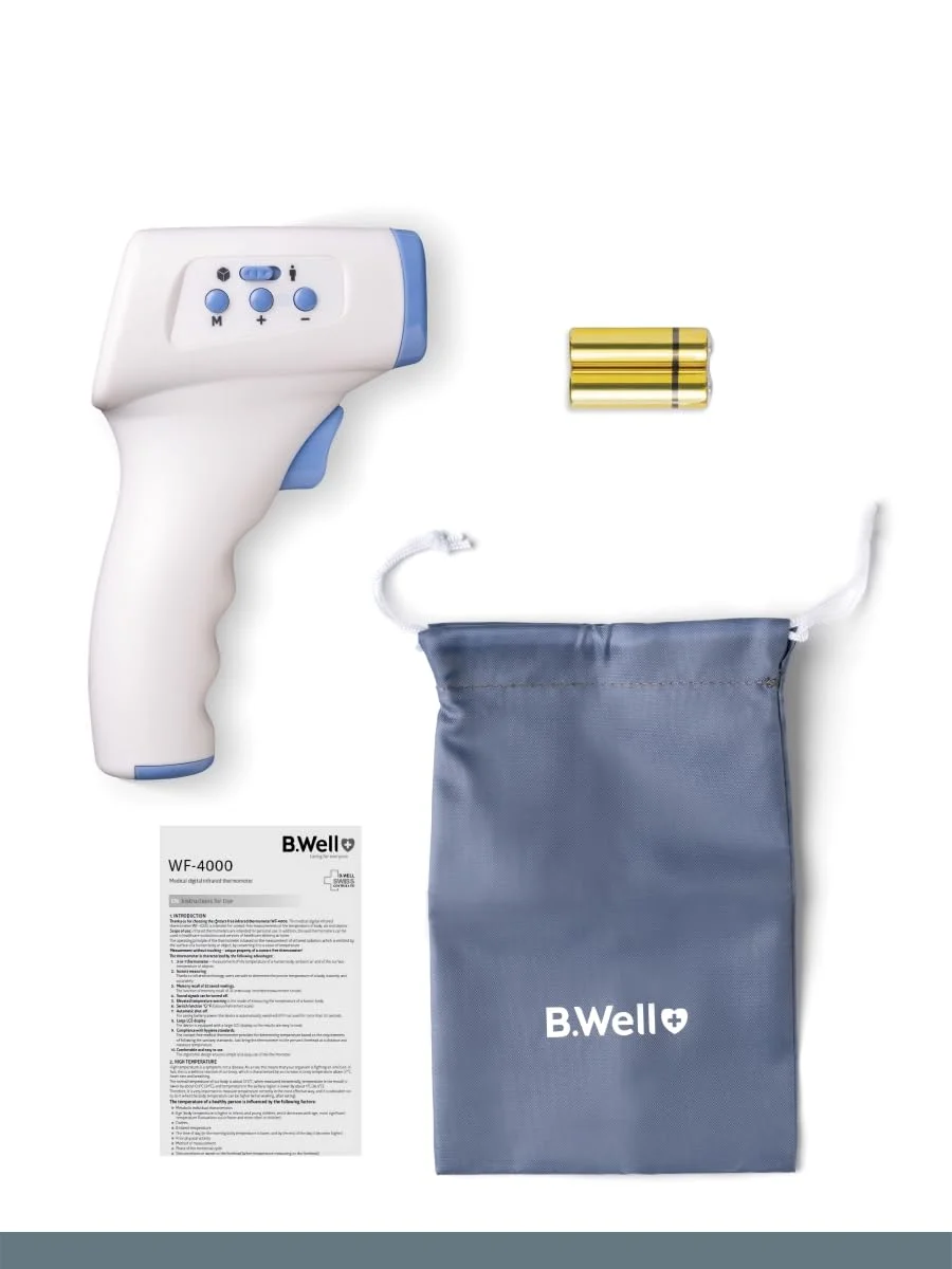 دماسنج مادون قرمز الکترونیکی غیر تماسی B.Well WF-4000 برای اندازه گیری دمای بدن، اشیاء و دمای محیط 3 در 1