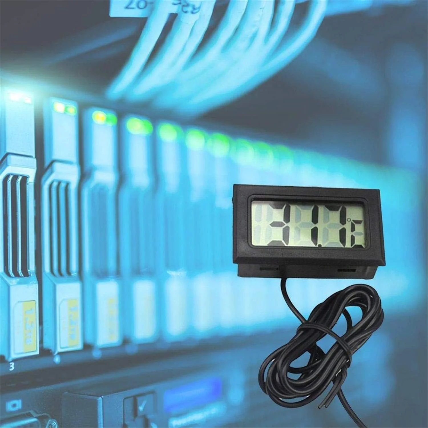 دماسنج دیجیتال الکترونیکی جاسازی شده با نمایشگر LCD مناسب یخچال خودرو، آکواریوم و تانک ماهی دماسنج دیجیتال الکترونیکی جاسازی شده با نمایشگر LCD مناسب یخچال خودرو، آکواریوم و تانک ماهی