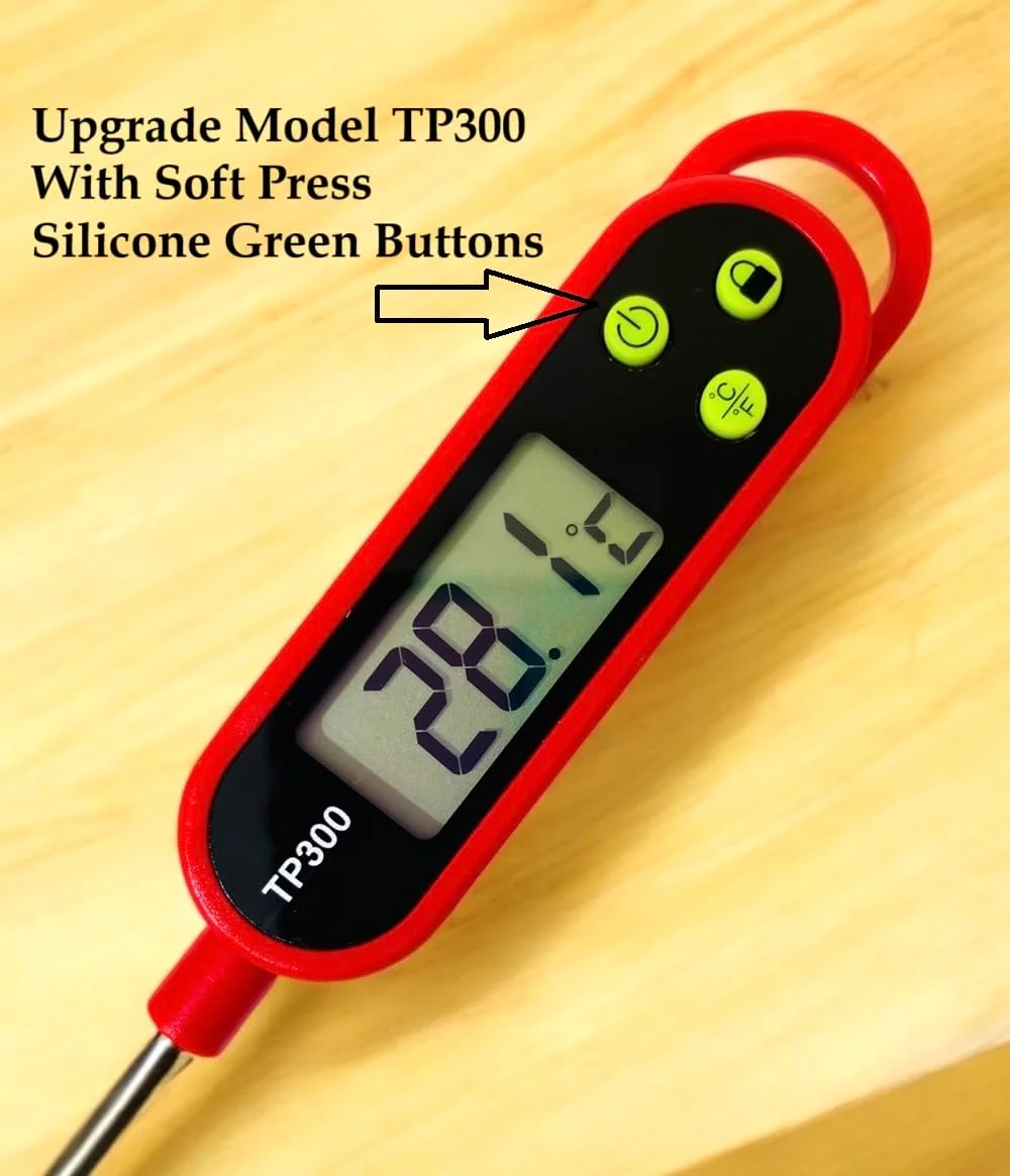 دماسنج غذا 1 عددی LUCKY STARZZZ دماسنج دیجیتال گوشت، ارتقا یافته با دکمه های نرم سیلیکونی سبز رنگ قرمز TP300، شامل باتری (LS-TP300-SoftButton Red-1Pcs) دماسنج غذا 1 عددی LUCKY STARZZZ دماسنج دیجیتال گوشت، ارتقا یافته با دکمه های نرم سیلیکونی سبز رنگ قرمز TP300، شامل باتری (LS-TP300-SoftButton Red-1Pcs)