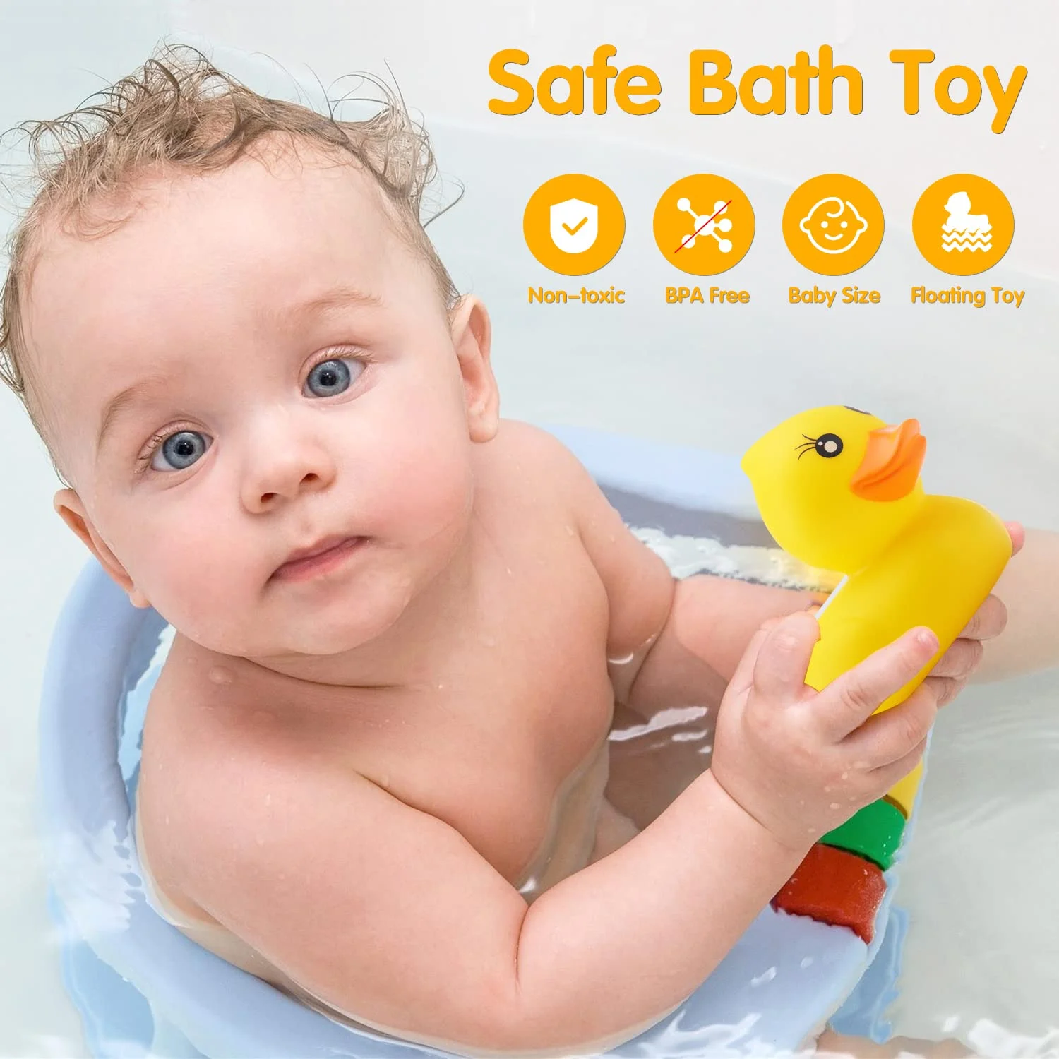 دماسنج حمام طرح اردک، دماسنج آب ایمن کودک برای وان حمام، دماسنج دیجیتال اتاق با هشدار دمای نمایشگر LED، اسباب بازی شناور طرح اردک برای نوزادان