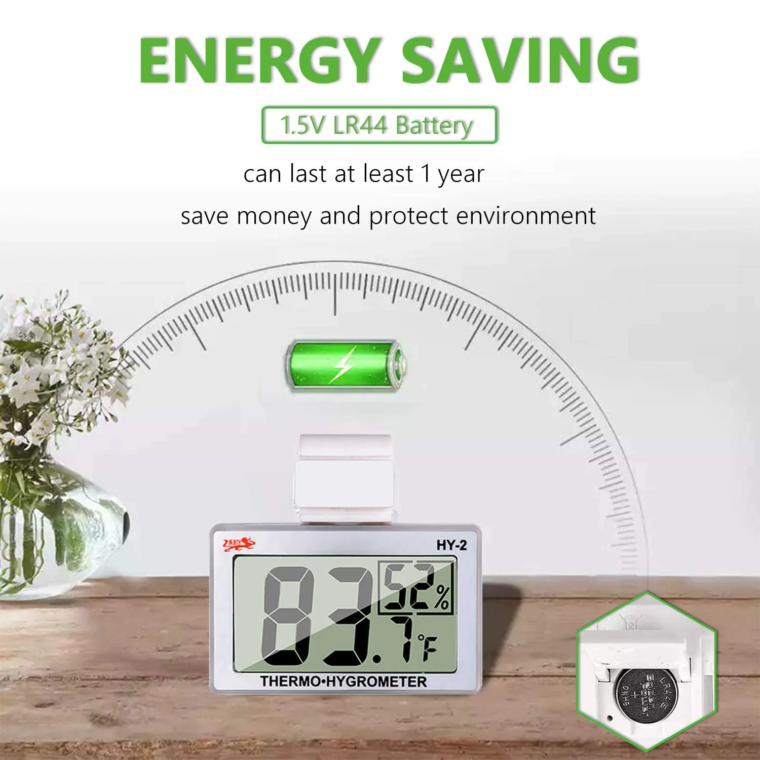 رطوبت سنج و دماسنج دیجیتال LCD مناسب تراریوم خزندگان، ایده آل برای لاک پشت، مار، مارمولک، قورباغه، عنکبوت و گیاهان رطوبت سنج و دماسنج دیجیتال LCD مناسب تراریوم خزندگان، ایده آل برای لاک پشت، مار، مارمولک، قورباغه، عنکبوت و گیاهان