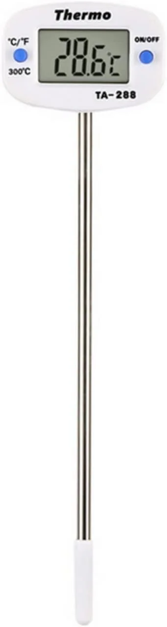دماسنج دیجیتال ال سی دی SKEIDO TA288، دماسنج میله ای برای باربیکیو، مناسب برای فر، شیر، آب، روغن، تست دما در آشپزخانه و پخت و پز