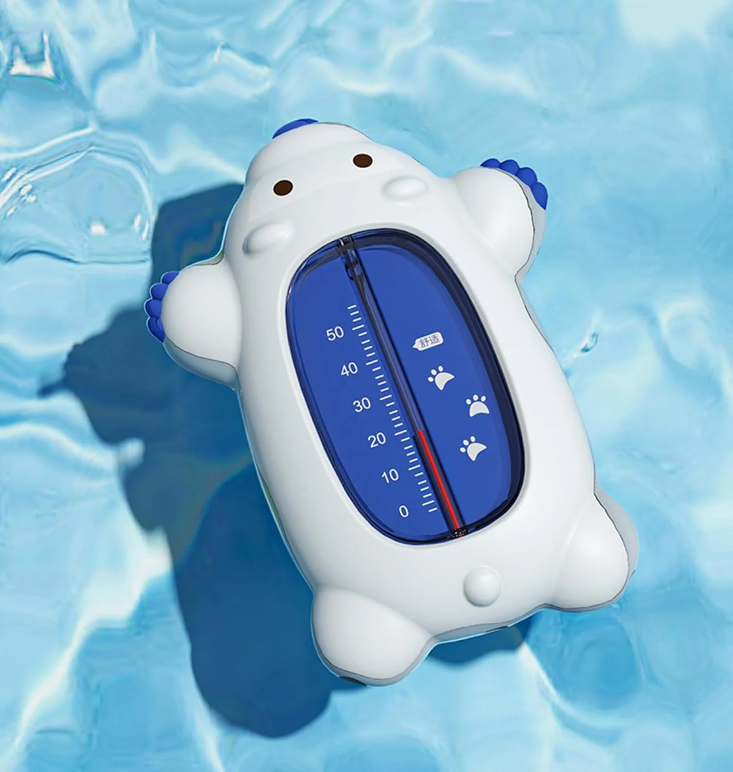 دماسنج وان حمام Excefore، دماسنج شناور استخر دیجیتال، مانیتور ایمنی دمای حمام، دماسنج حمام کودک با هشدار دما (سفید)