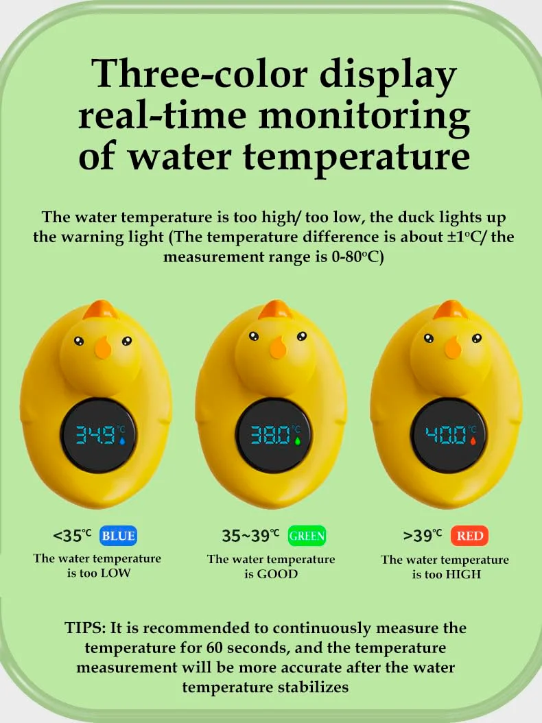 دماسنج دیجیتال حمام کودک، طرح اردک زرد، نمایشگر LCD دما، اسباب بازی شناور اردک دماسنج دیجیتال حمام کودک، طرح اردک زرد، نمایشگر LCD دما، اسباب بازی شناور اردک