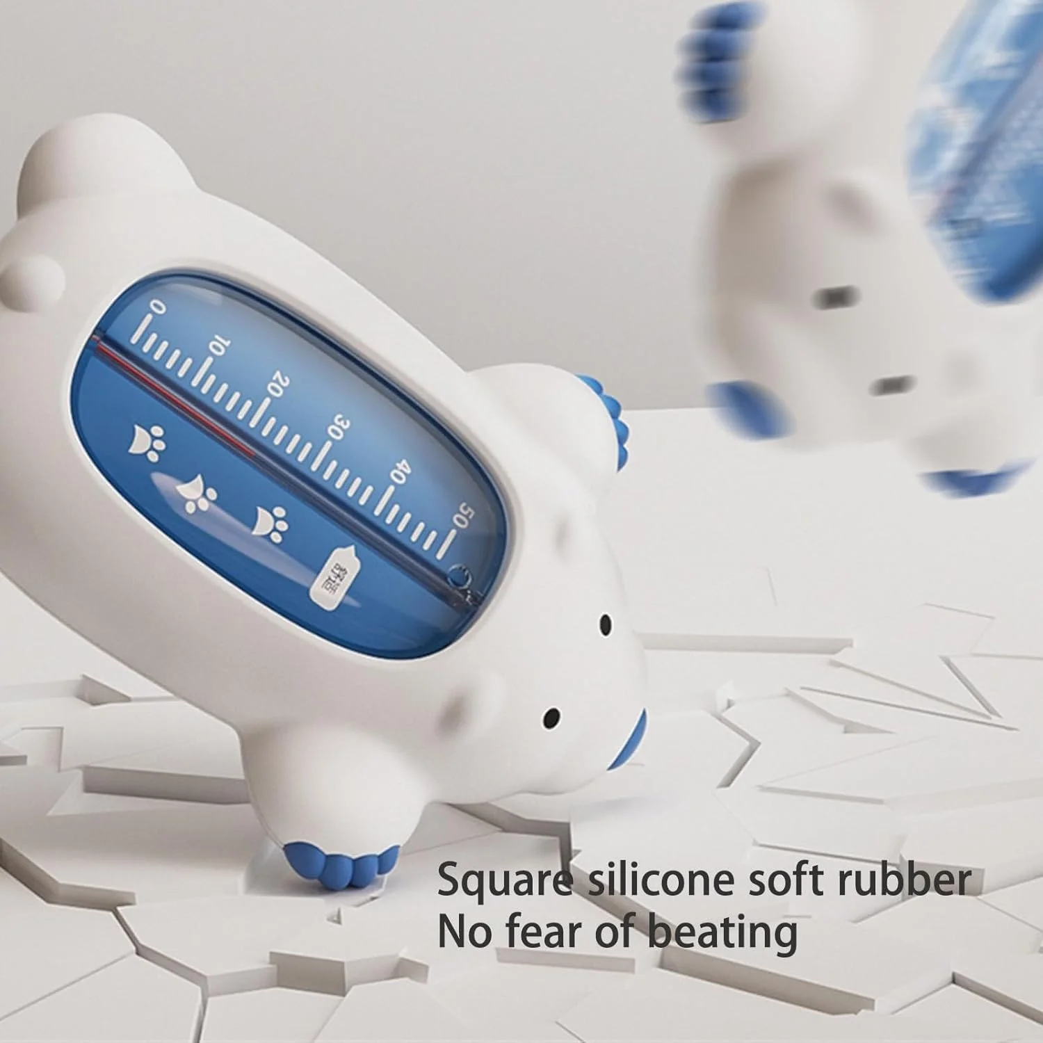 دماسنج وان حمام Excefore، دماسنج شناور استخر دیجیتال، مانیتور ایمنی دمای حمام، دماسنج حمام کودک با هشدار دما (سفید)