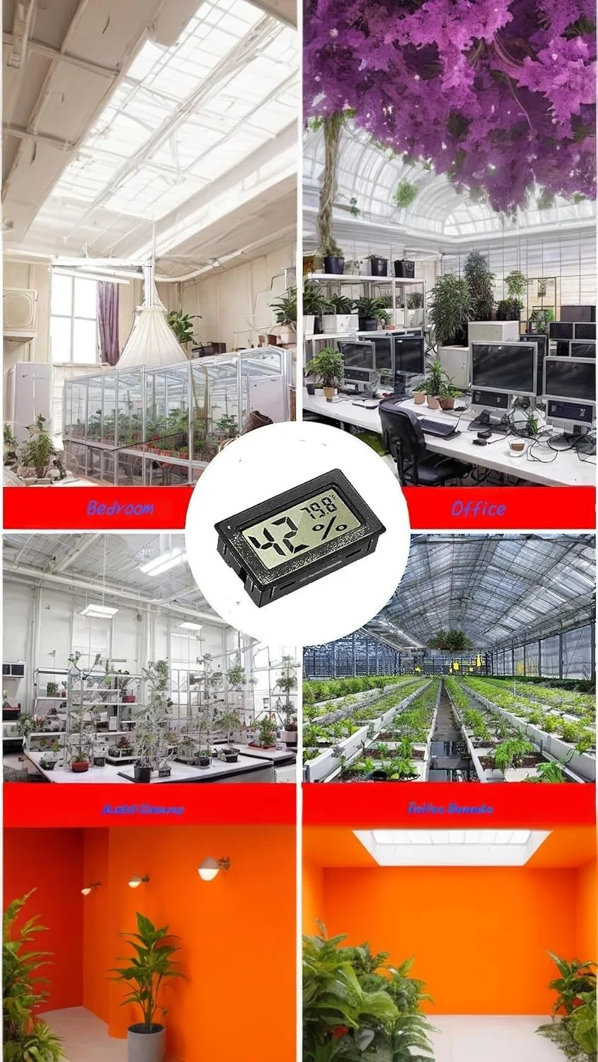 دماسنج و رطوبت سنج دیجیتال کوچک 4 عددی با 8 عدد باتری - سنجش دما و رطوبت برای خانه، ماشین، گلخانه، اتاق کودک دماسنج و رطوبت سنج دیجیتال کوچک 4 عددی با 8 عدد باتری - سنجش دما و رطوبت برای خانه، ماشین، گلخانه، اتاق کودک