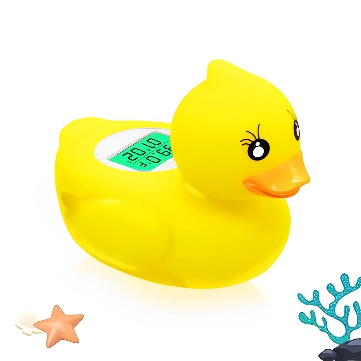 دماسنج آب وان کودک Beauenty، اسباب بازی شناور ایمنی دماسنج حمام، درجه فارنهایت و سانتیگراد، دماسنج دیجیتال شناور آب نوزاد و اسباب بازی زمان حمام کودک