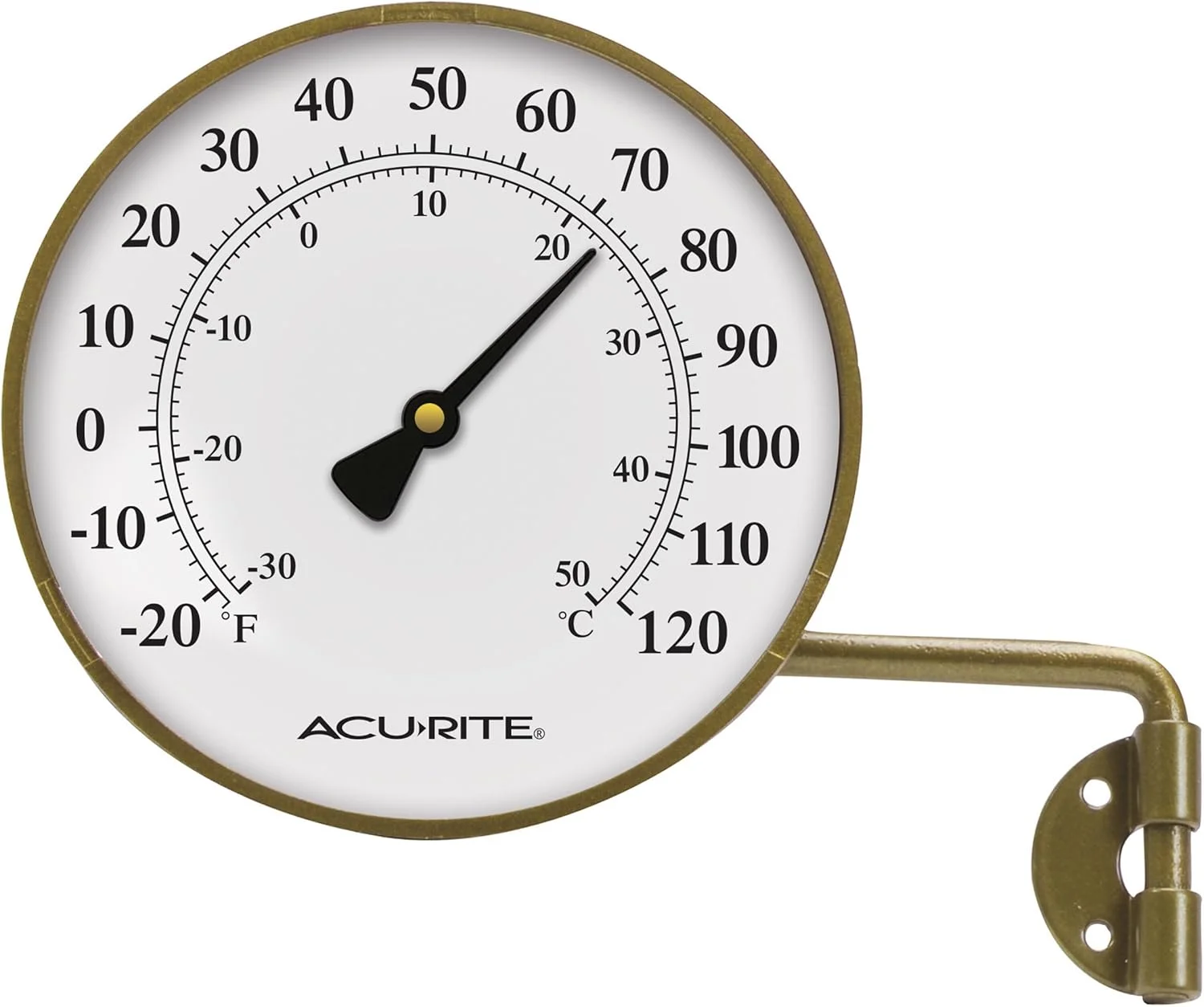 ترمومتر چرخشی برنجی 4 اینچی AcuRite مدل 00334، 3.5 اینچ