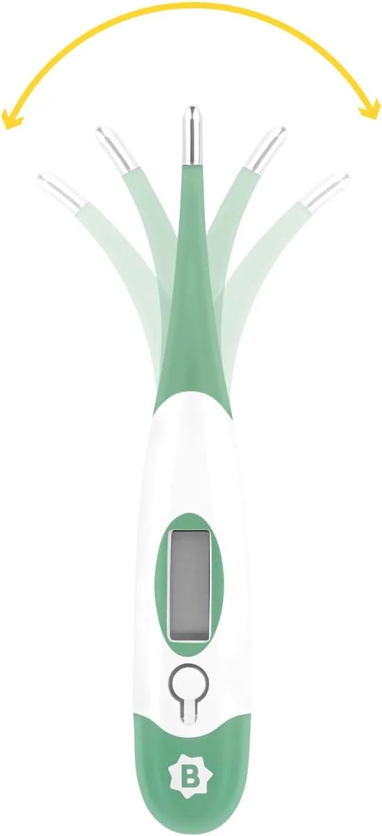 دماسنج دیجیتال Badabulle، کرونومتر 10 ثانیه ای، نوک انعطاف پذیر، ذخیره دمای اندازه گیری شده دماسنج دیجیتال Badabulle، کرونومتر 10 ثانیه ای، نوک انعطاف پذیر، ذخیره دمای اندازه گیری شده