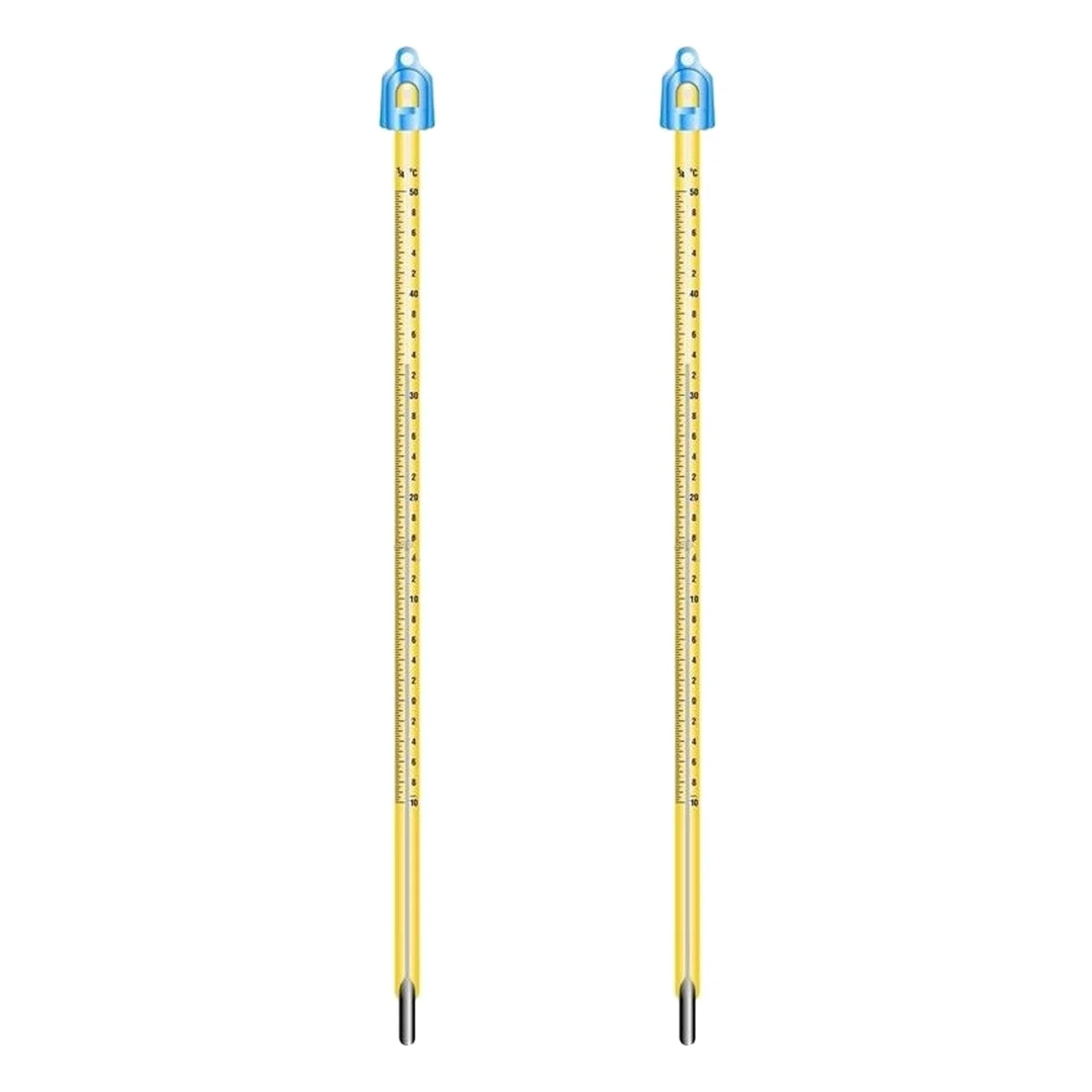 دماسنج شیشه ای مدرج بوروسیلیکات 3.3 با کیفیت آزمایشگاهی | 30 سانتی متر | محدوده 10- تا 110 درجه سانتیگراد | دارای محفظه محافظ | ایده آل برای آزمایش های آزمایشگاهی شیمی، زیست شناسی و فیزیک (2 عدد)