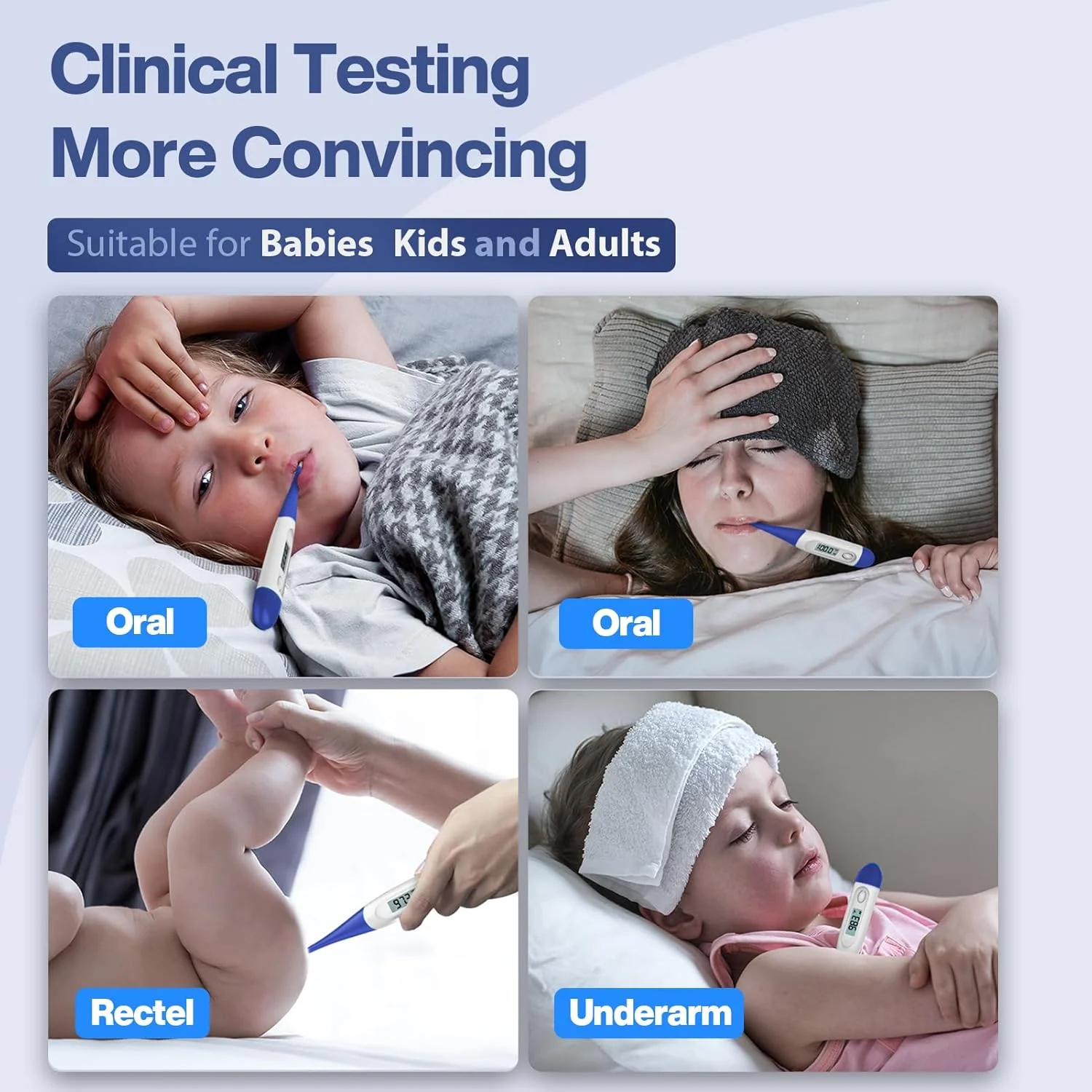 دماسنج دیجیتالی Boncare با زمان پاسخگویی 10 ثانیه برای بزرگسالان و کودکان - دماسنج دقیق و ایمن برای نوزاد با هشدار تب، دماسنج دهانی دماسنج دیجیتالی Boncare با زمان پاسخگویی 10 ثانیه برای بزرگسالان و کودکان - دماسنج دقیق و ایمن برای نوزاد با هشدار تب، دماسنج دهانی