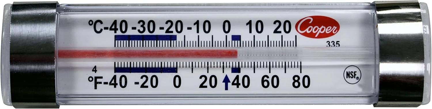 دماسنج یخچال و فریزر تجاری کوپر-آتکینز مدل 335-01-1 (دماسنج شیشه ای، دماسنج درجه تجاری)